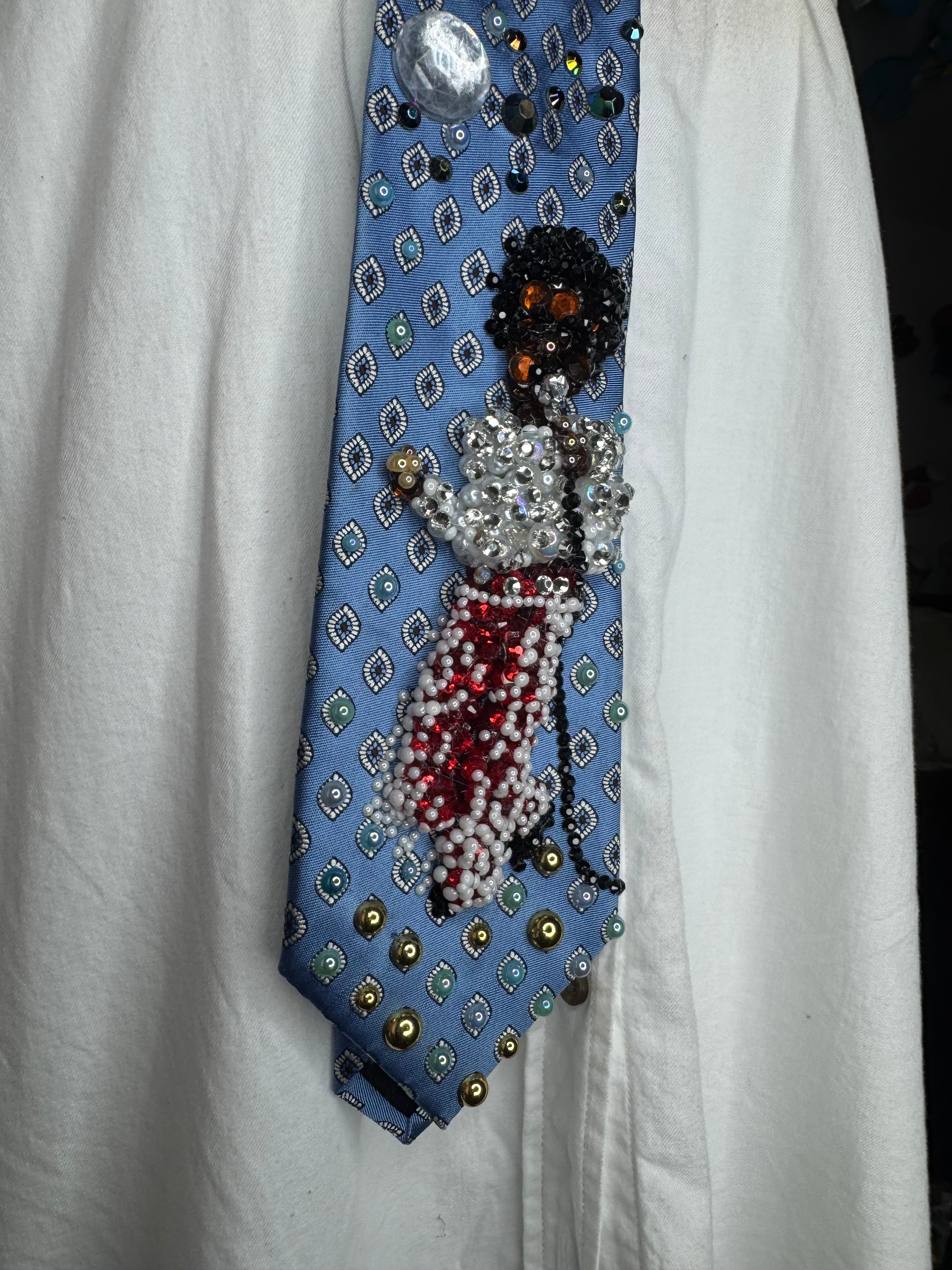 Light Blue Michael Jackson In Spaghetti Shirt & Polo On Destiny Tour 3rd Leg Jackson 5 1979 Tie