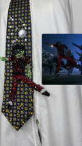 Black Michael Jackson Hitting Arm and Leg Star Jump Move in Thriller Music Video Tie