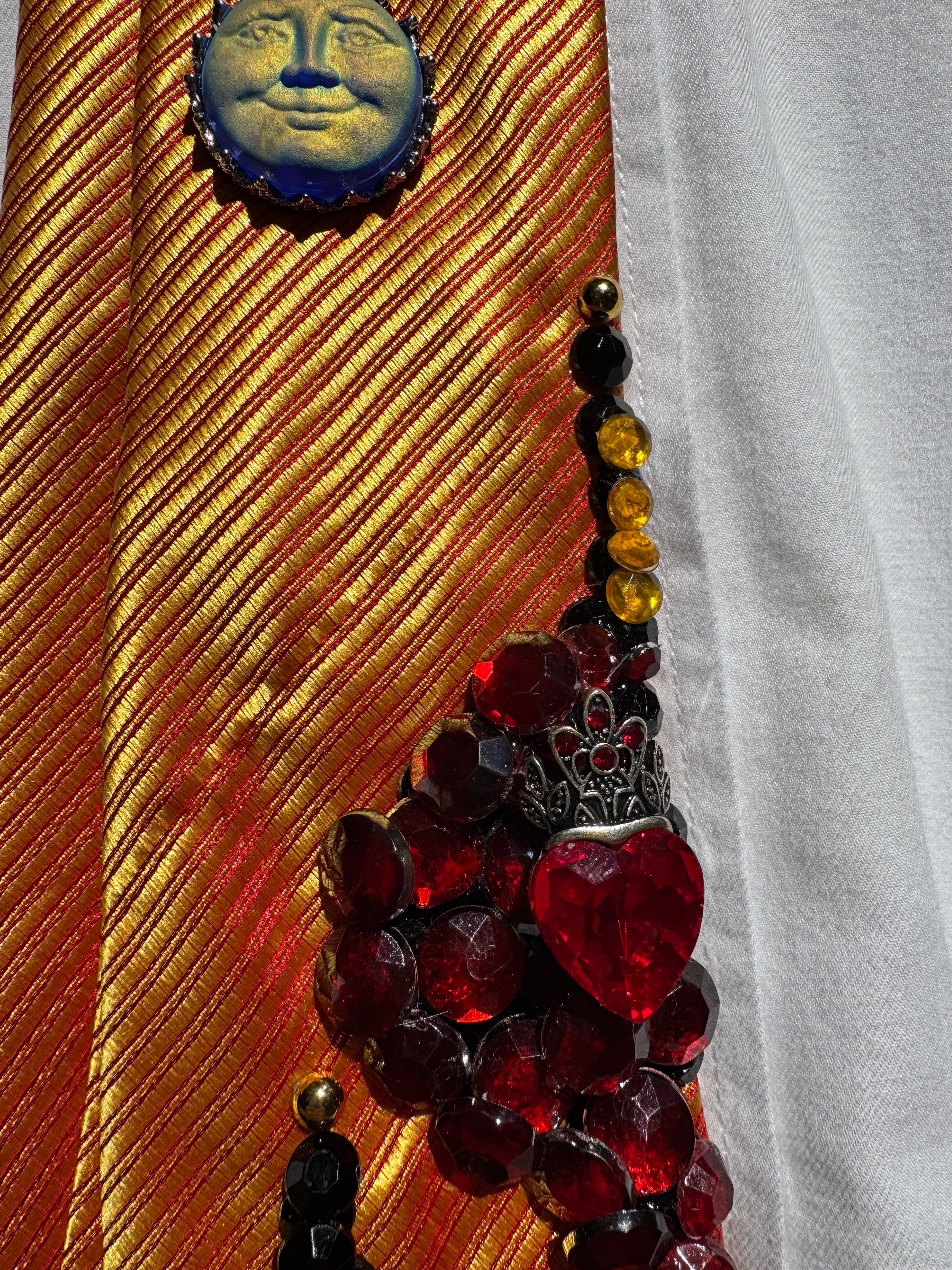 Orange Jaguar Pharaoh Taj Mahal Kingdom Egyptian Royalty Tie