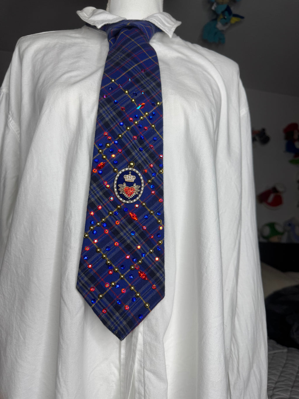 Royal Blue Plaid High Class Royalty Tie