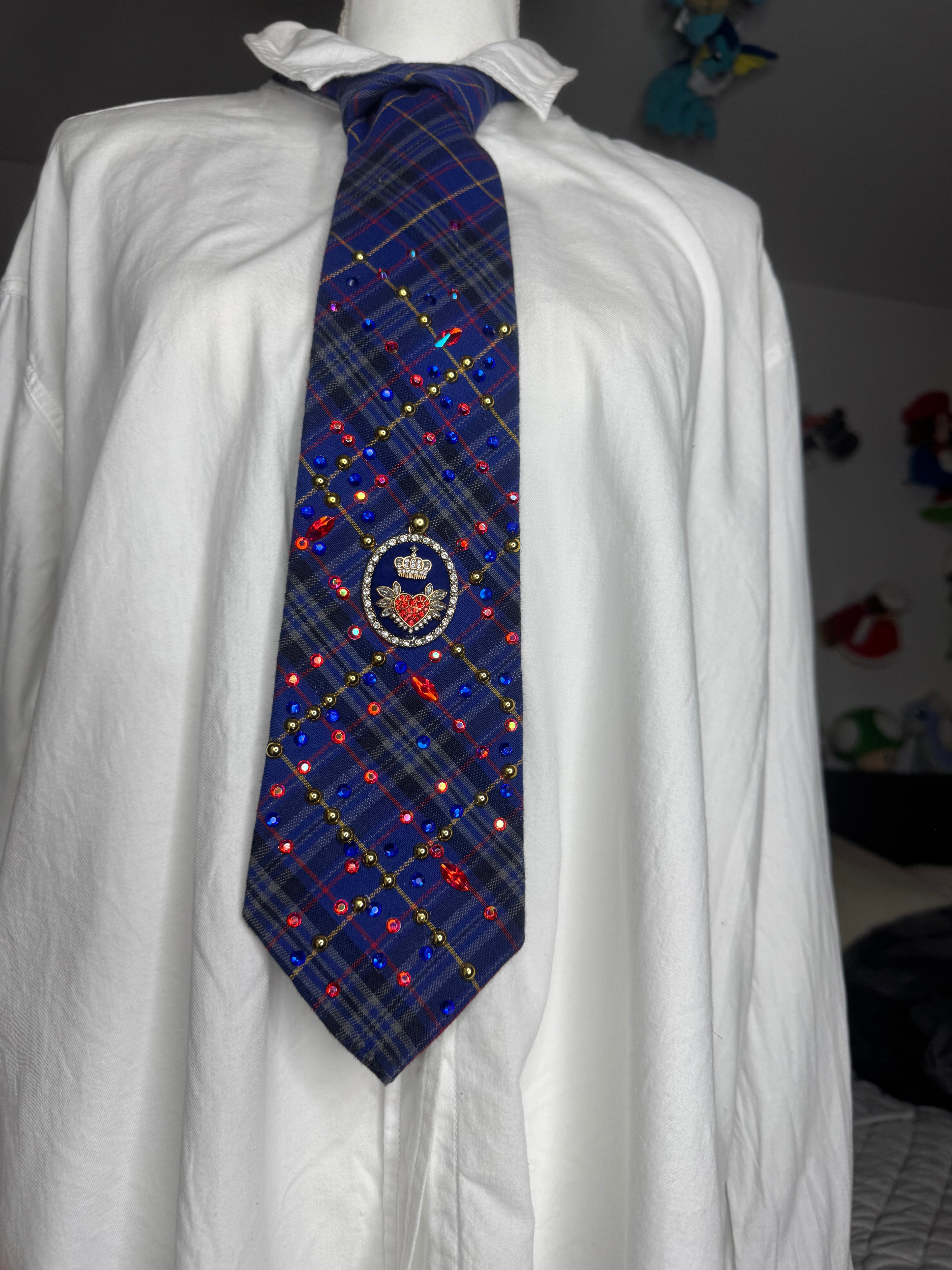 Royal Blue Plaid High Class Royalty Tie