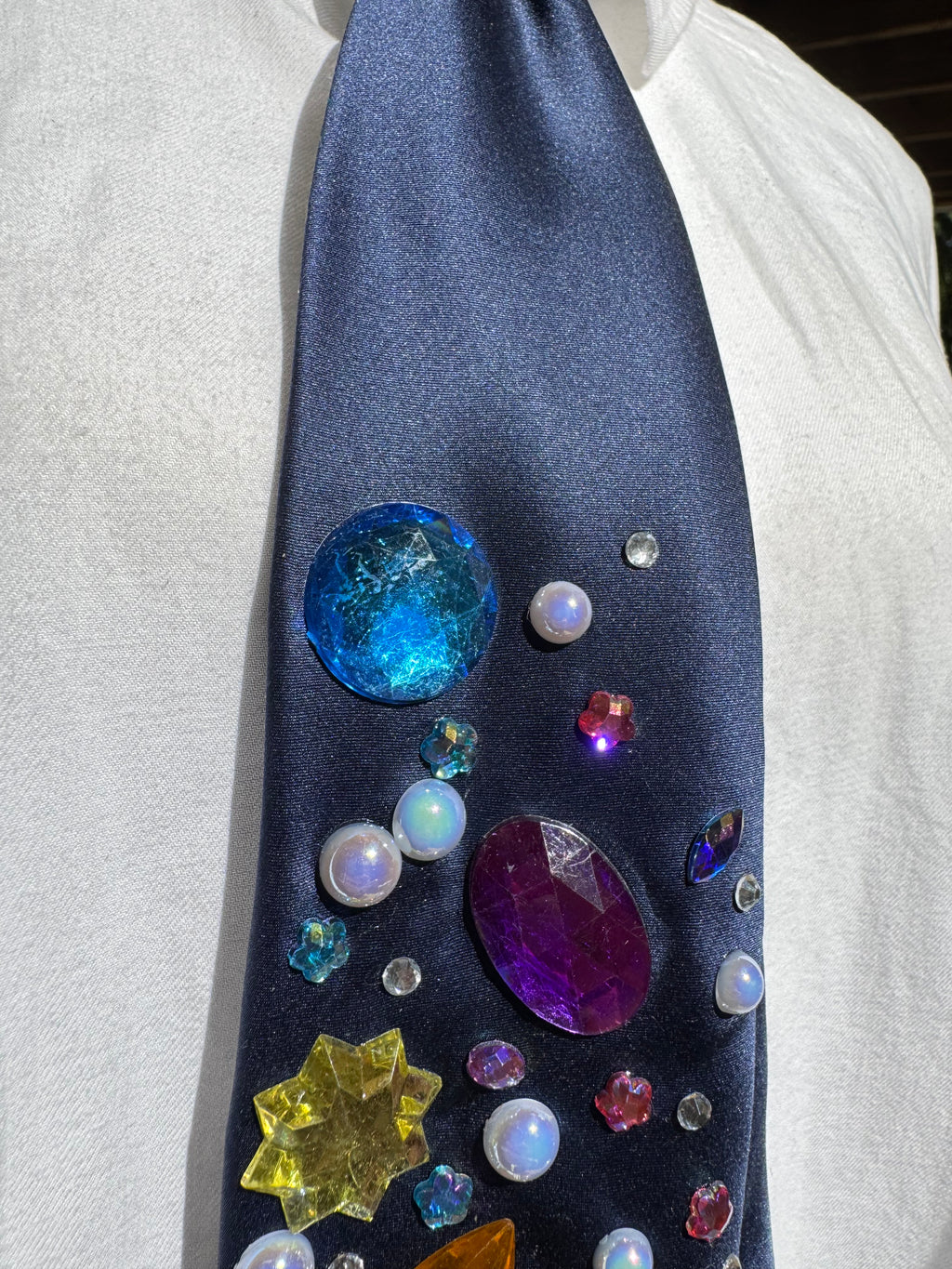 Navy Blue Colored Themed Aura  Powerpuff Girls Tie