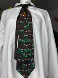 Brown Family of Elephants Walking Through Nature Royalty Tie