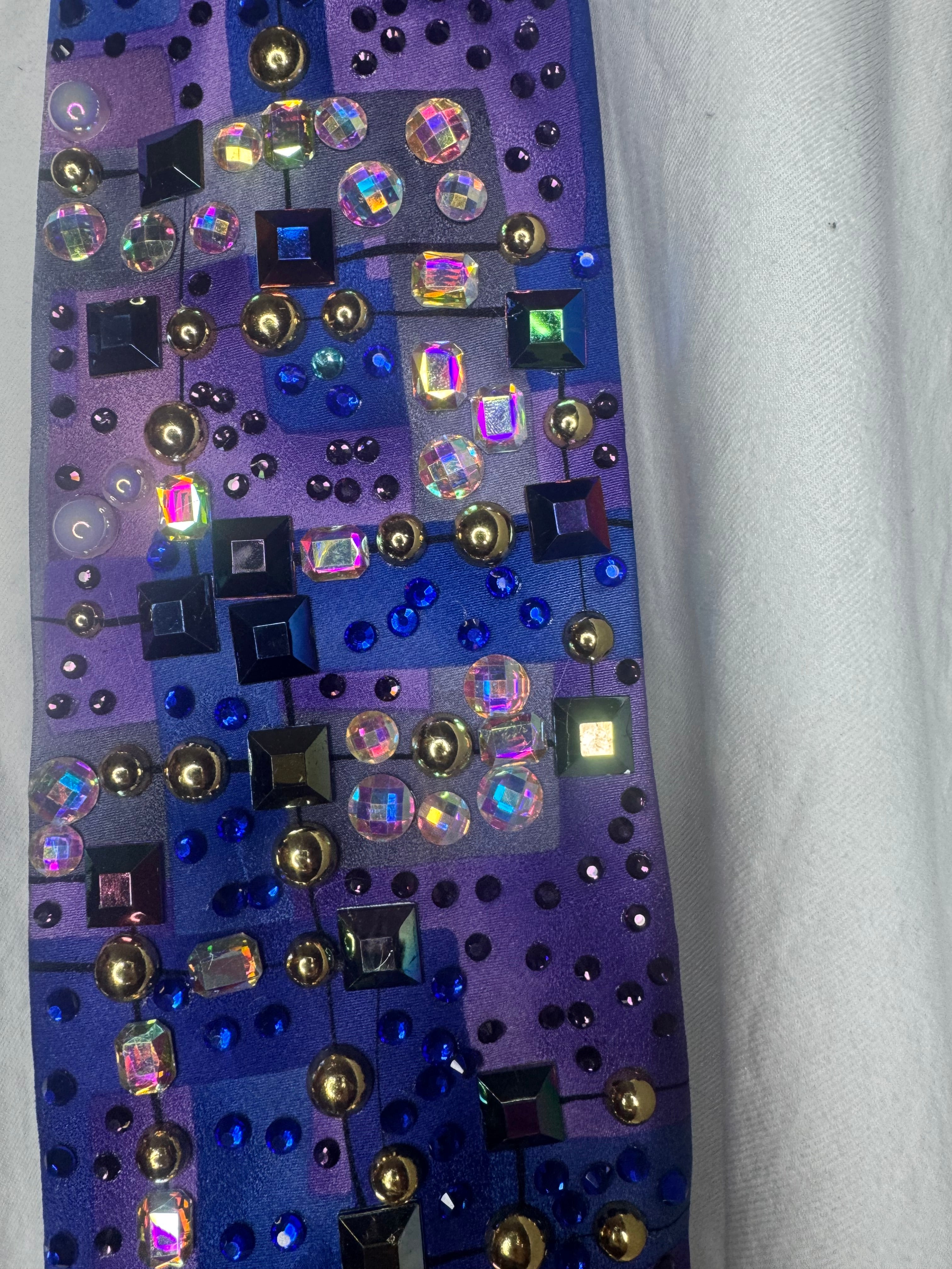 Purple and Pink Futuristic Tetris Royalty Tie
