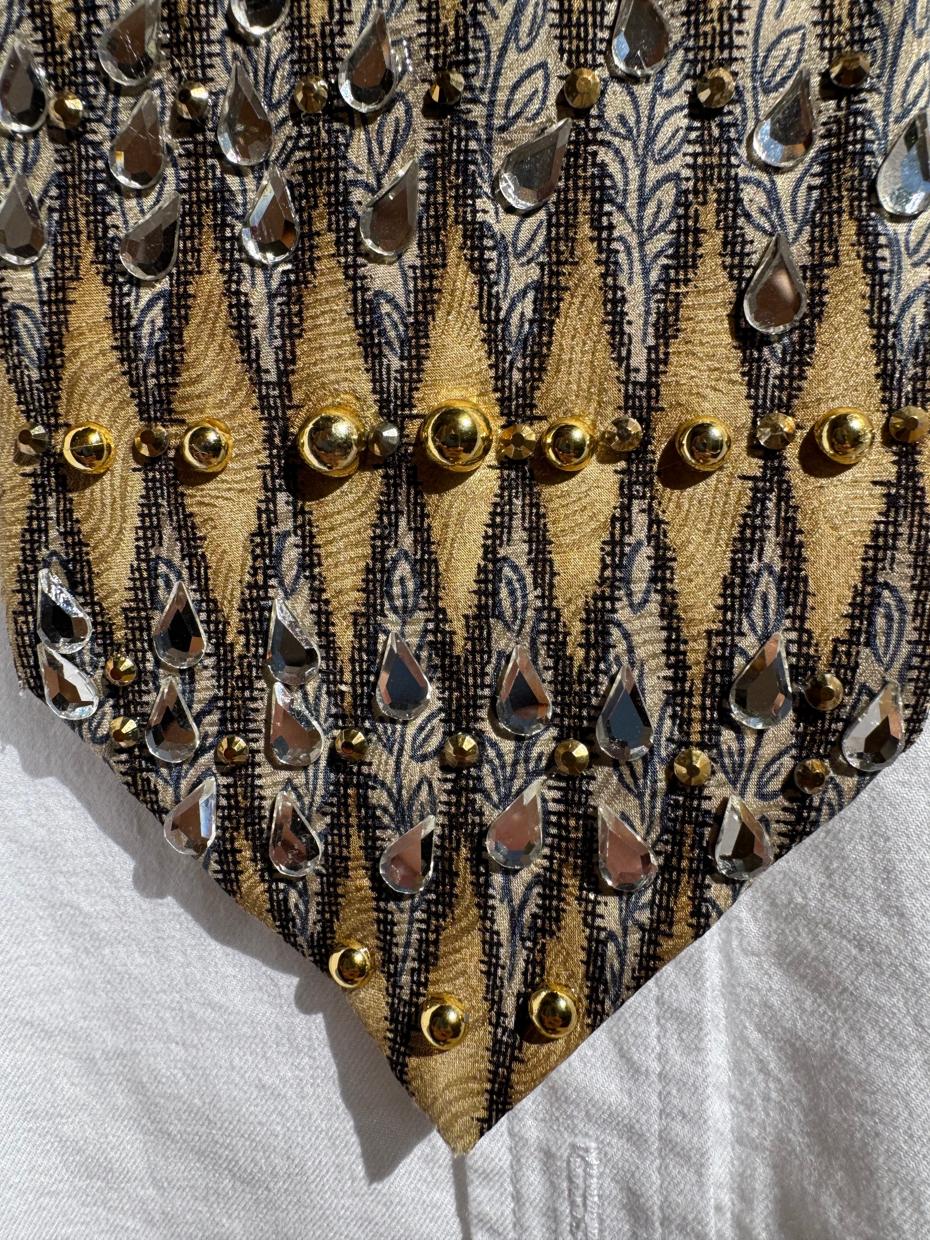 Gold and Grey Autumn Renaissance Royalty Tie