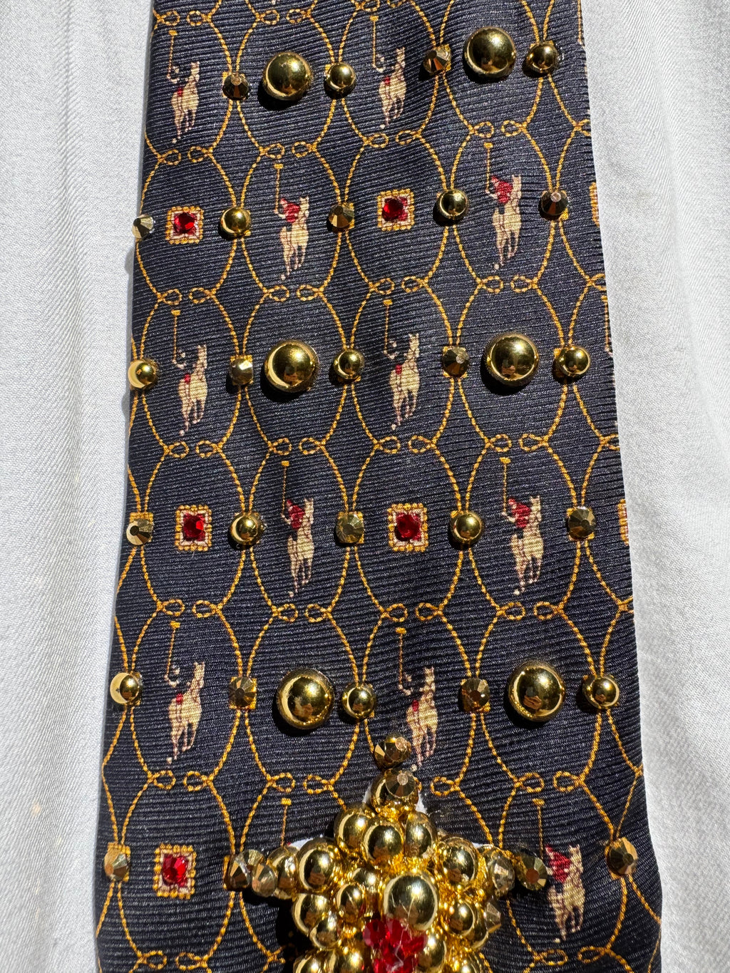 Navy Blue Polo Sport Royalty Tie