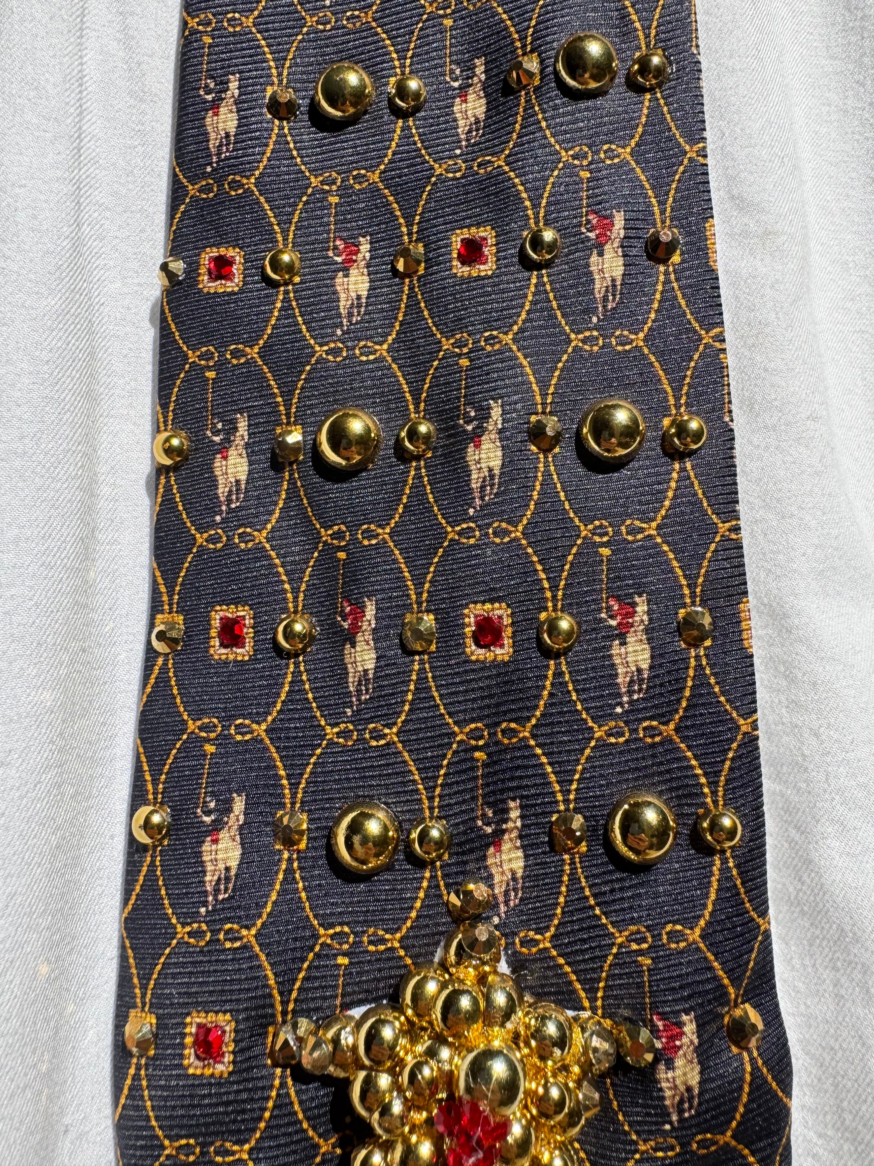 Navy Blue Polo Sport Royalty Tie