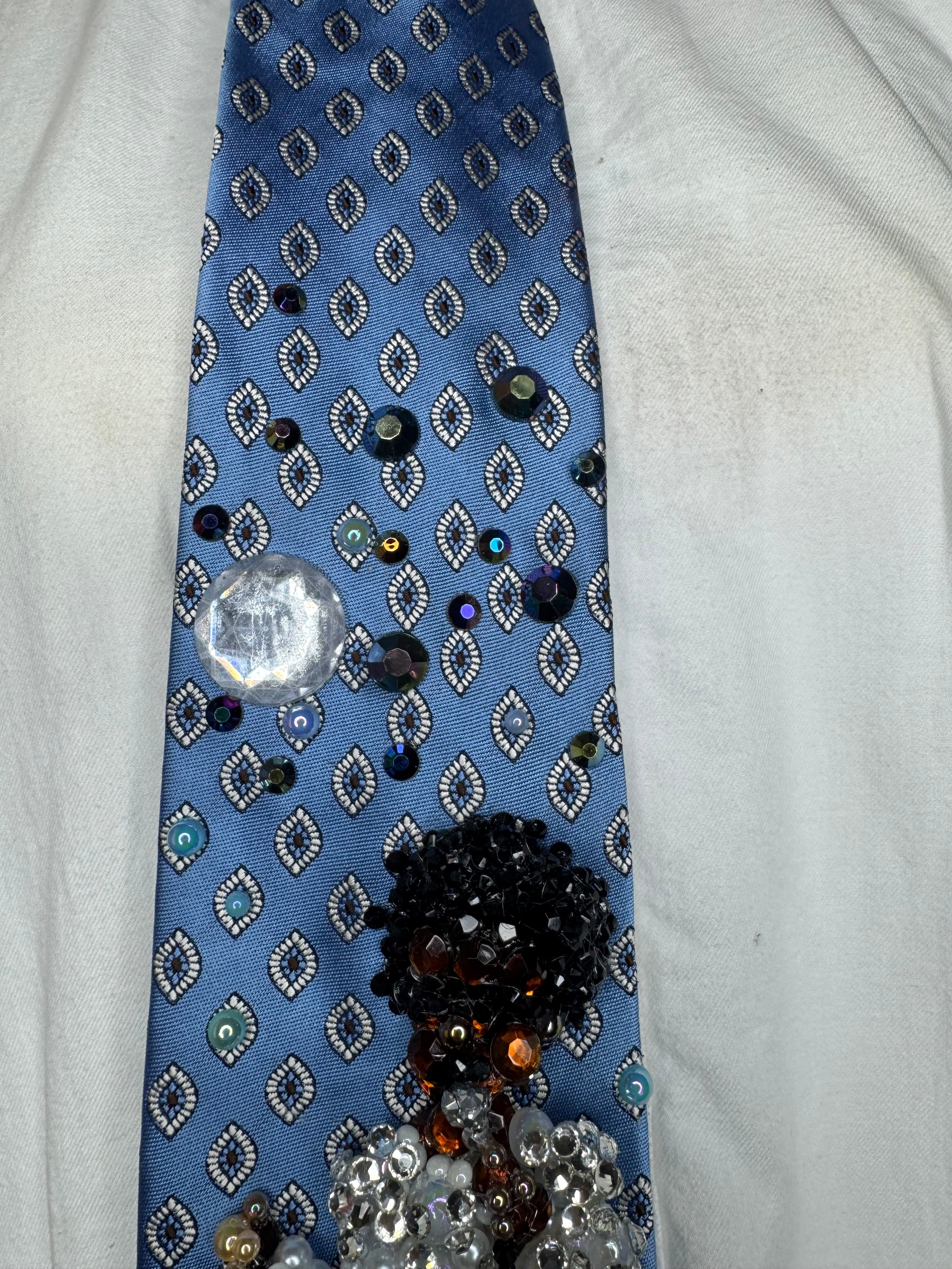 Light Blue Michael Jackson In Spaghetti Shirt & Polo On Destiny Tour 3rd Leg Jackson 5 1979 Tie