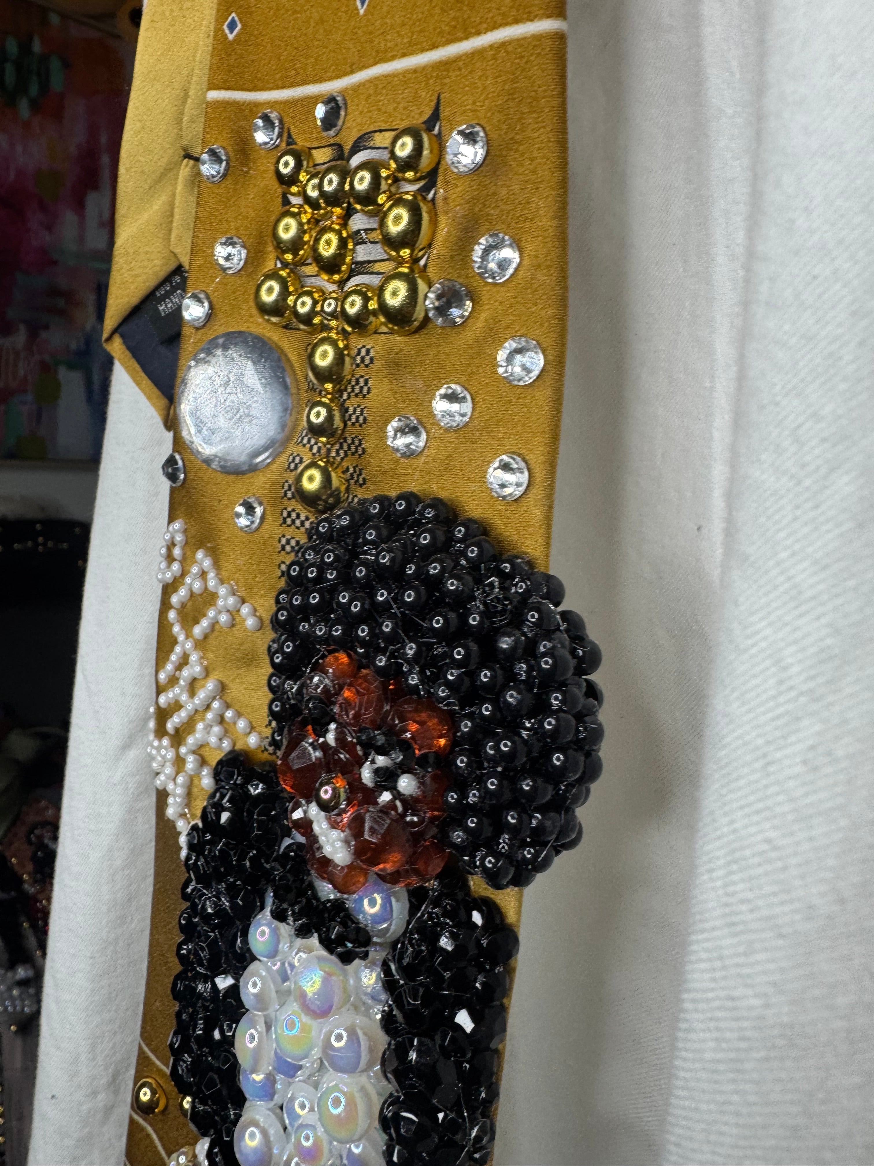 Gold Michael Jackson Off the Wall Album Cover Royalty Tie