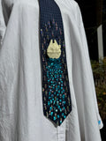 Navy Blue Millennium Falcon Zooming Through Space Star Wars Tie