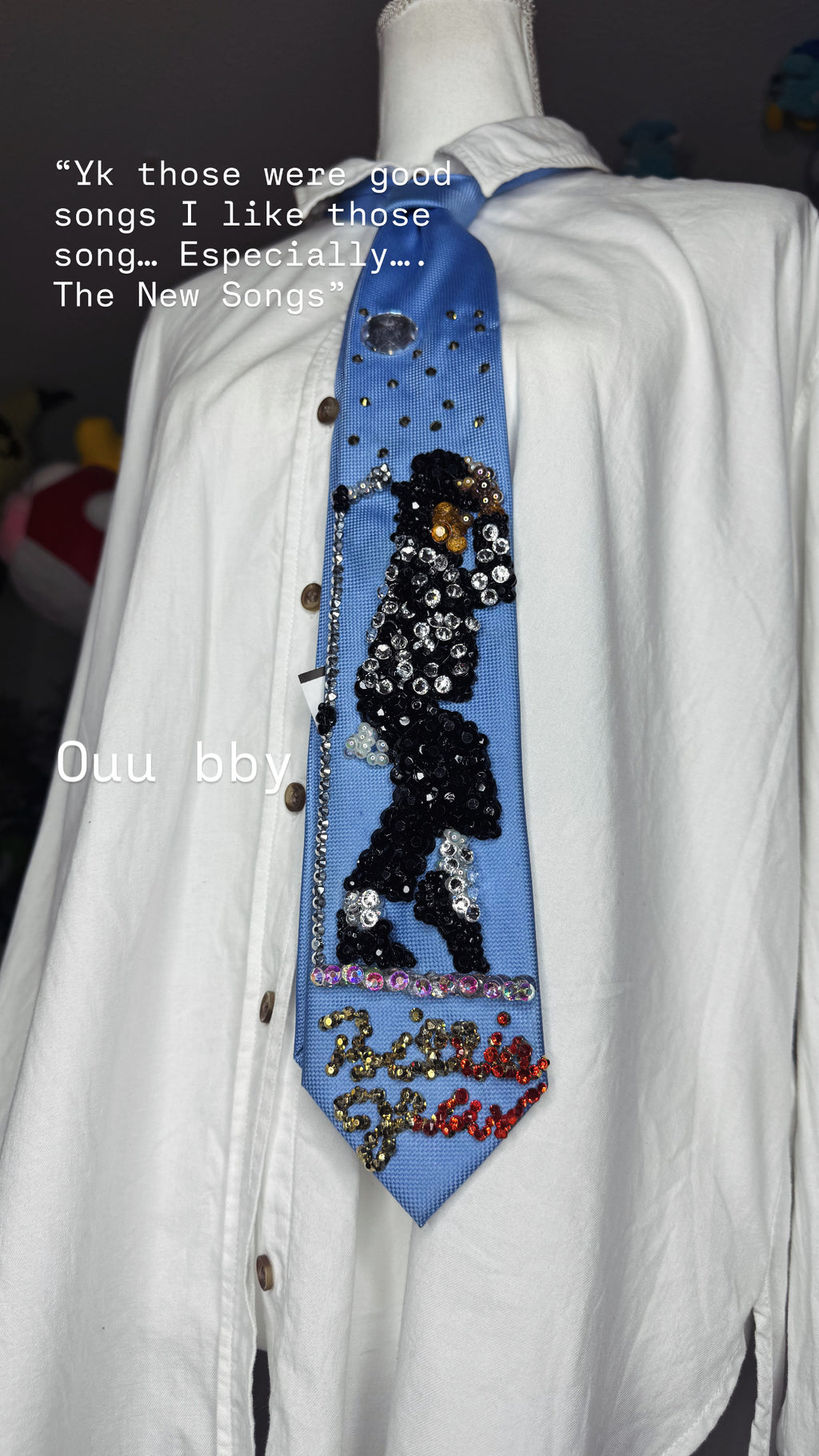 Sky Blue Michael Jackson Throwing Fedora Hat On for Billie Jean Motown 25 Performance 1984 Tie