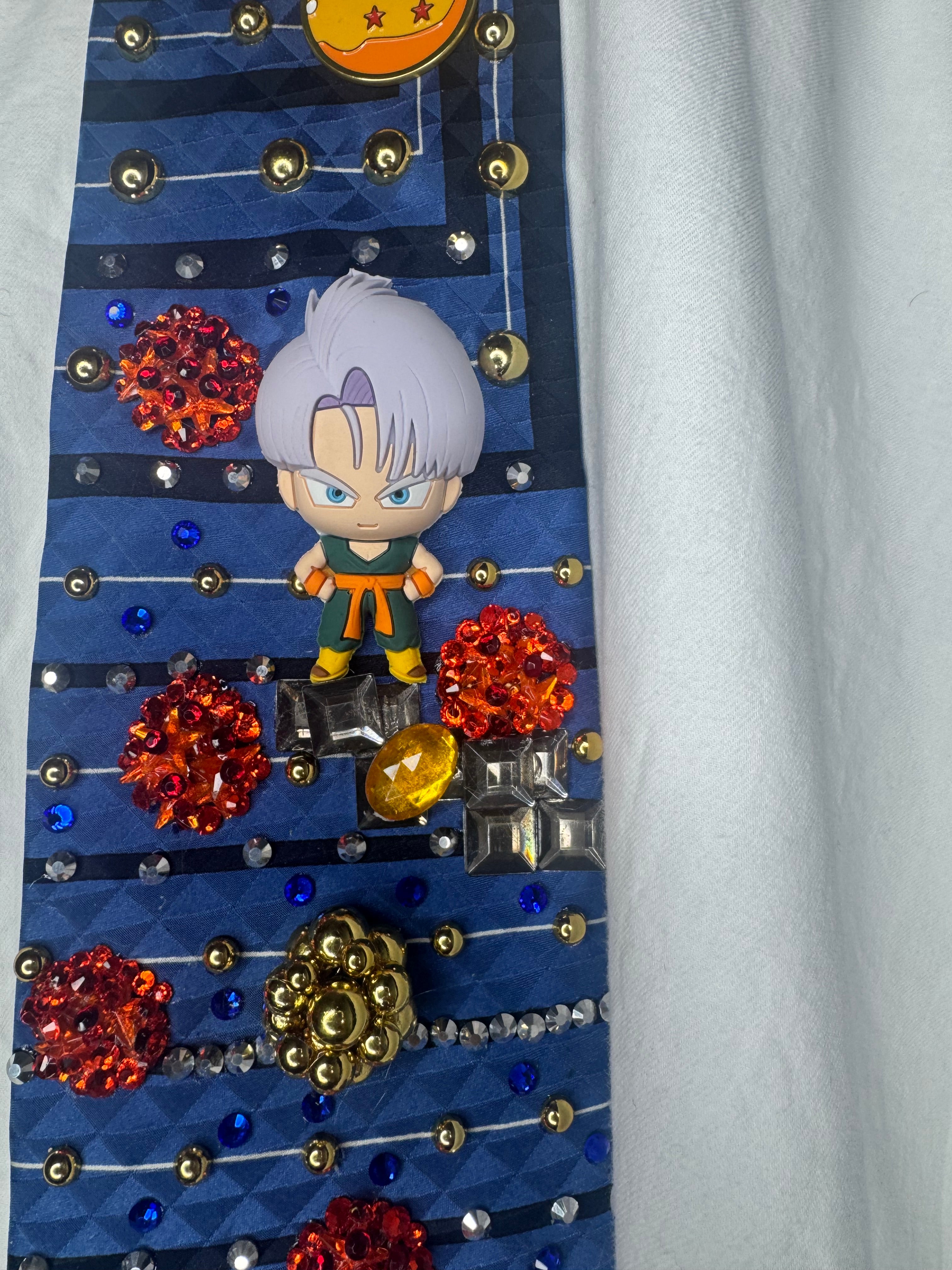 Navy Blue Trunkz Near All 7 Dragon Balls DBZ TIE
