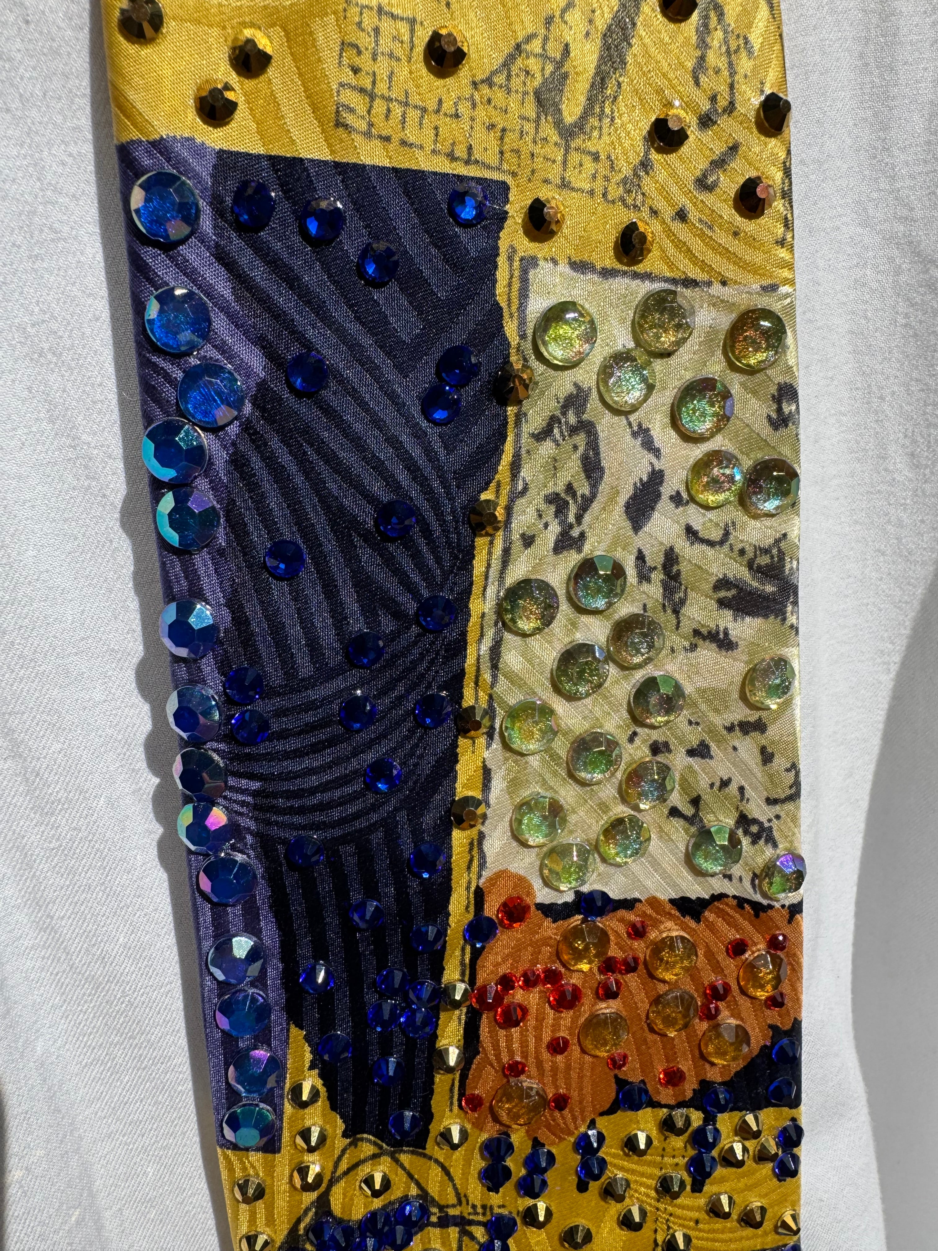 Yellow Marbled Bike Rider Bicycle Tie