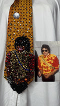 Orange Michael Jackson Red Military Jackson and Black Glove At AMA Thriller Era Tie