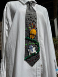 Grey R2 D2 and C3PO in Laser Combat Star Wars Tie