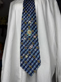 Navy Blue Ocean Floor Tropical Treasure Box Royalty Tie
