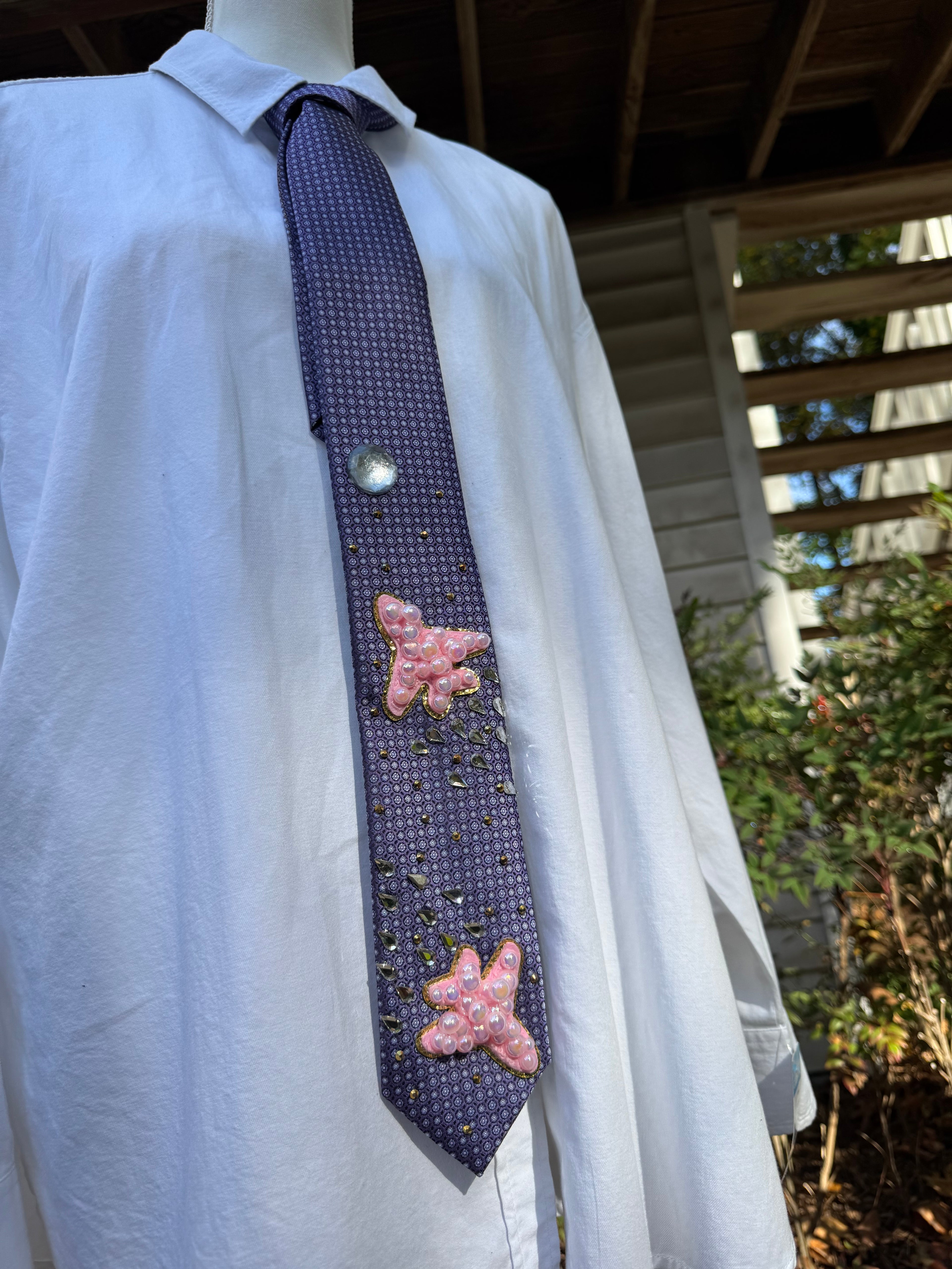 Purple Pink Pearl Planes Pilot Tie