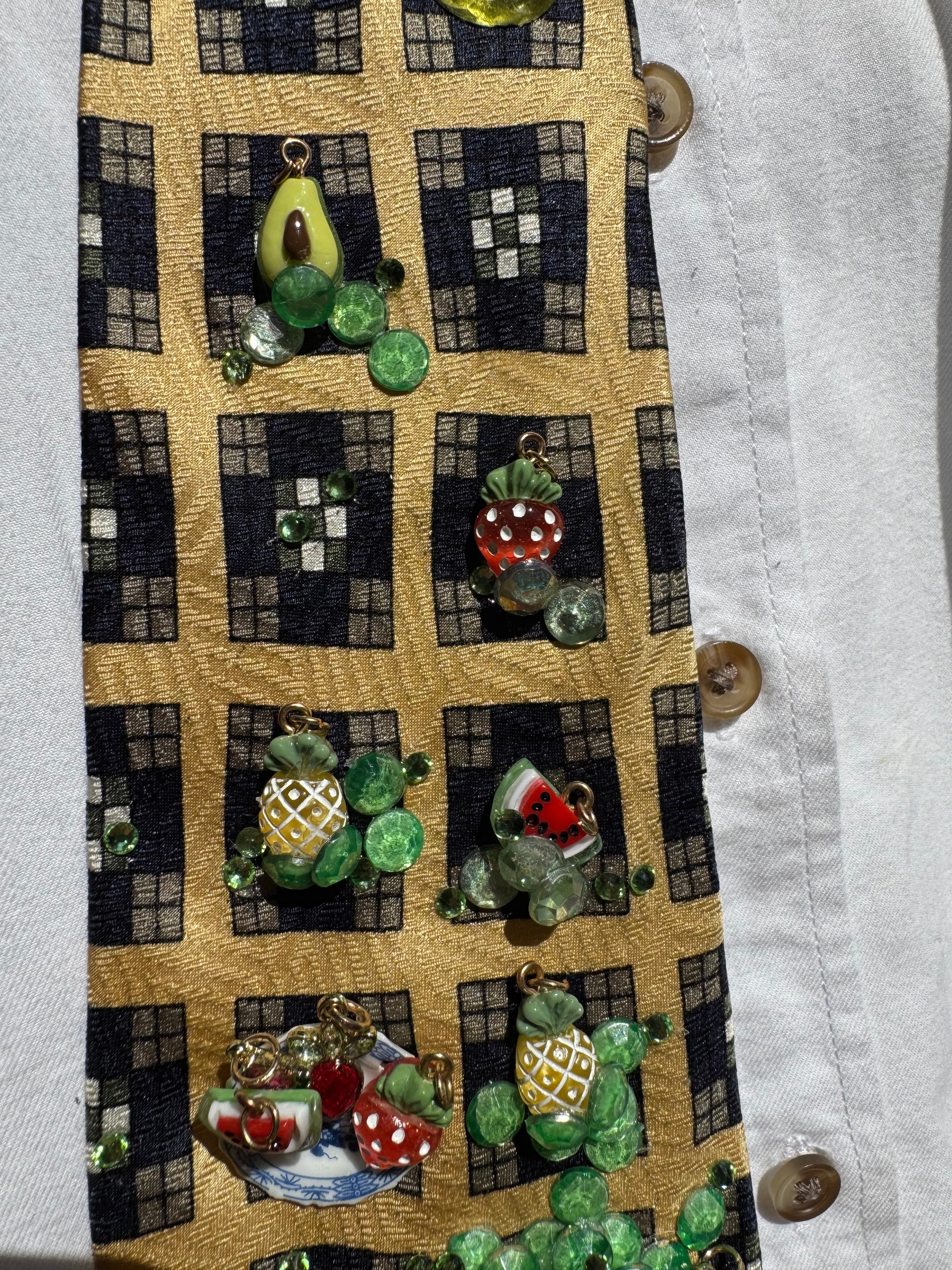 Light Gold Bundle of Fruit Nature Royalty Tie