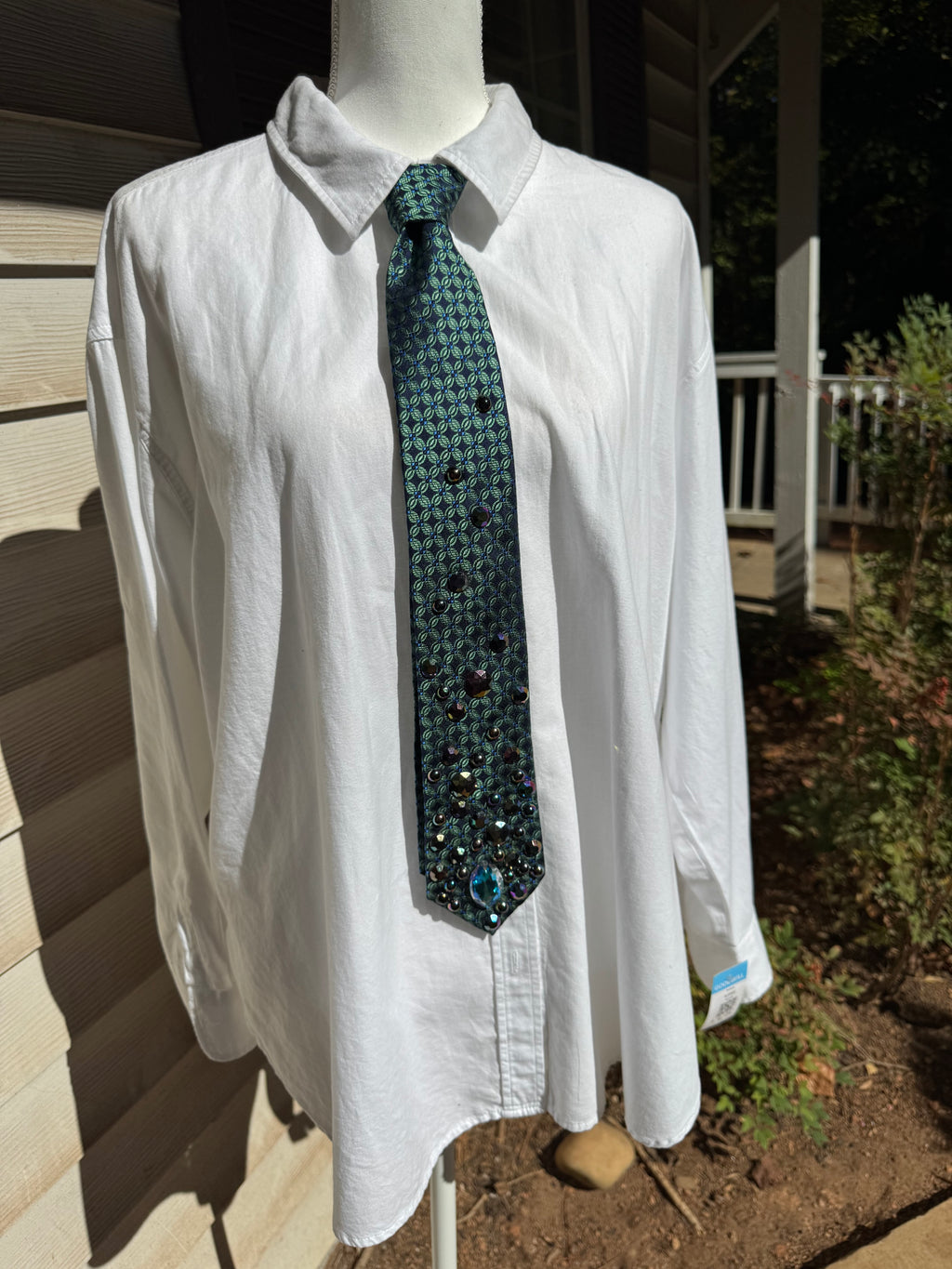 Turquoise Dark Iridescent Peacock Nature Royalty Tie
