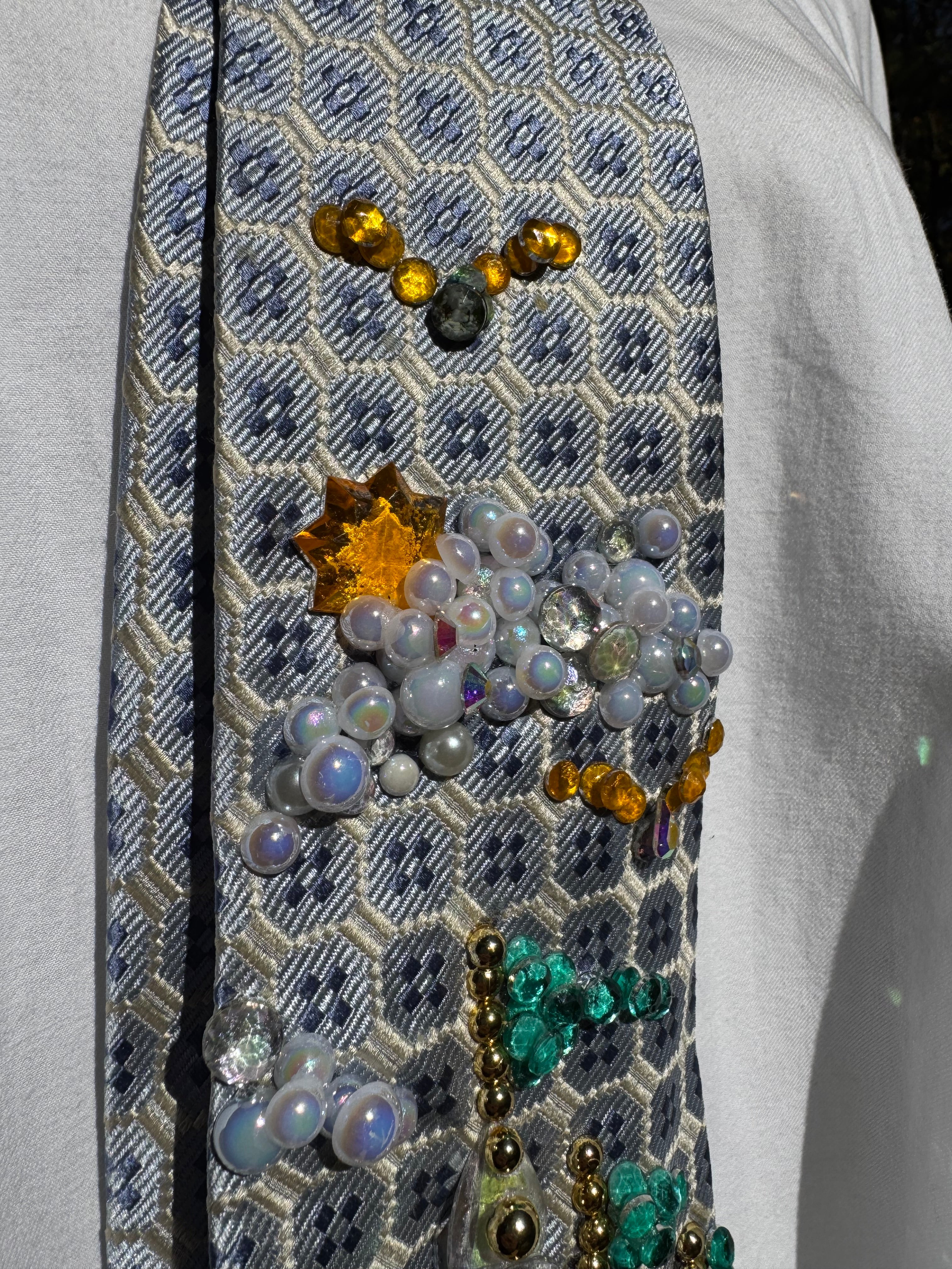 Light Blue Ice Castle Kingdom High Class Royalty Tie
