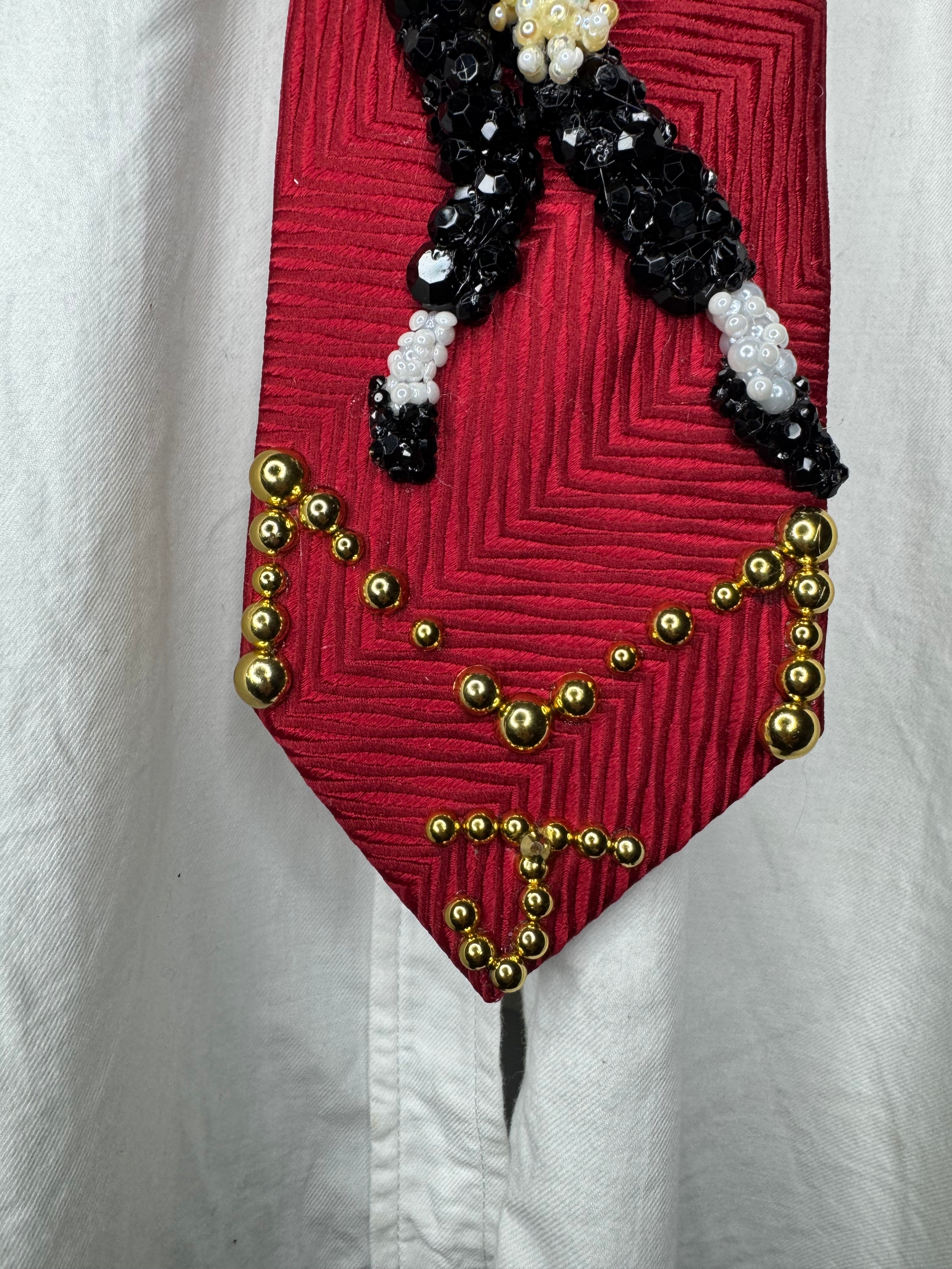 Red Michael Jackson Hitting Stretched Hand Over Crotch Pose to TWYMMF Grammy Awards Tie