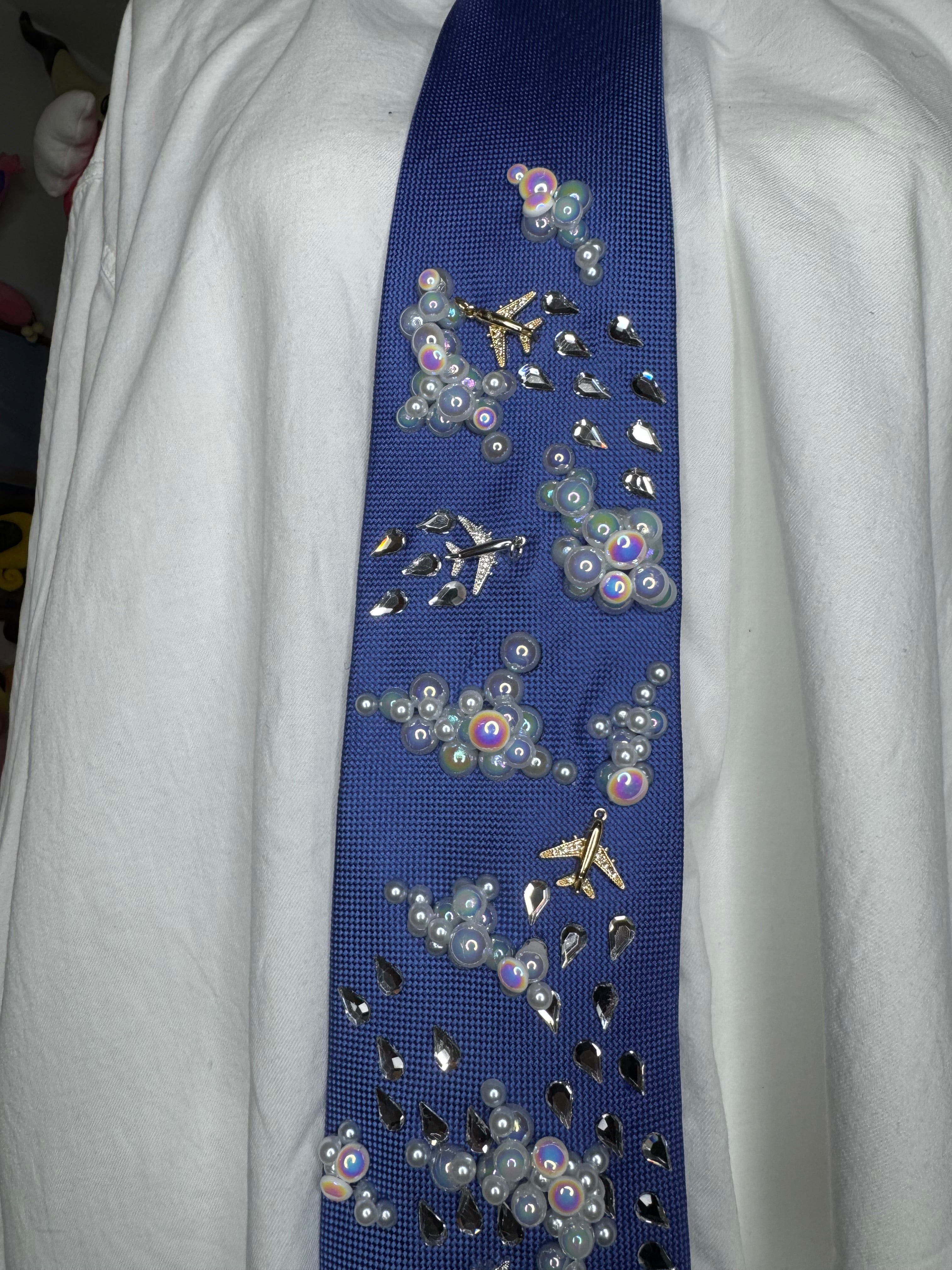 Blue Clouds and AirPlanes Pilot Tie