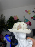 White Curved Brim High Class Royalty Hat