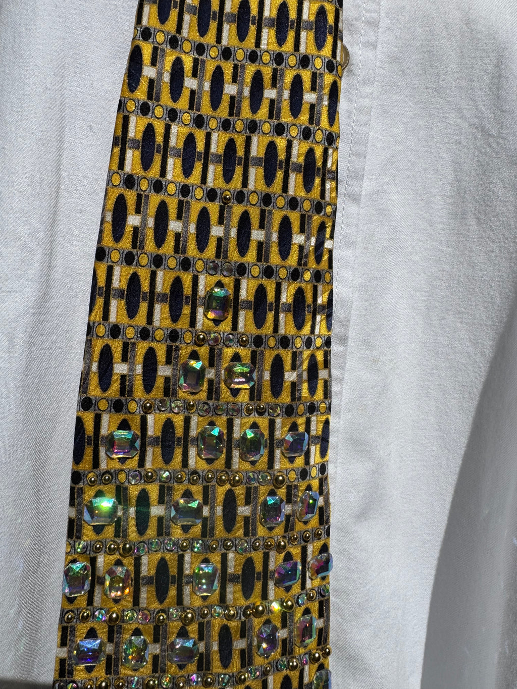 Yellow Iridescent Baguette High Class Royalty Tie
