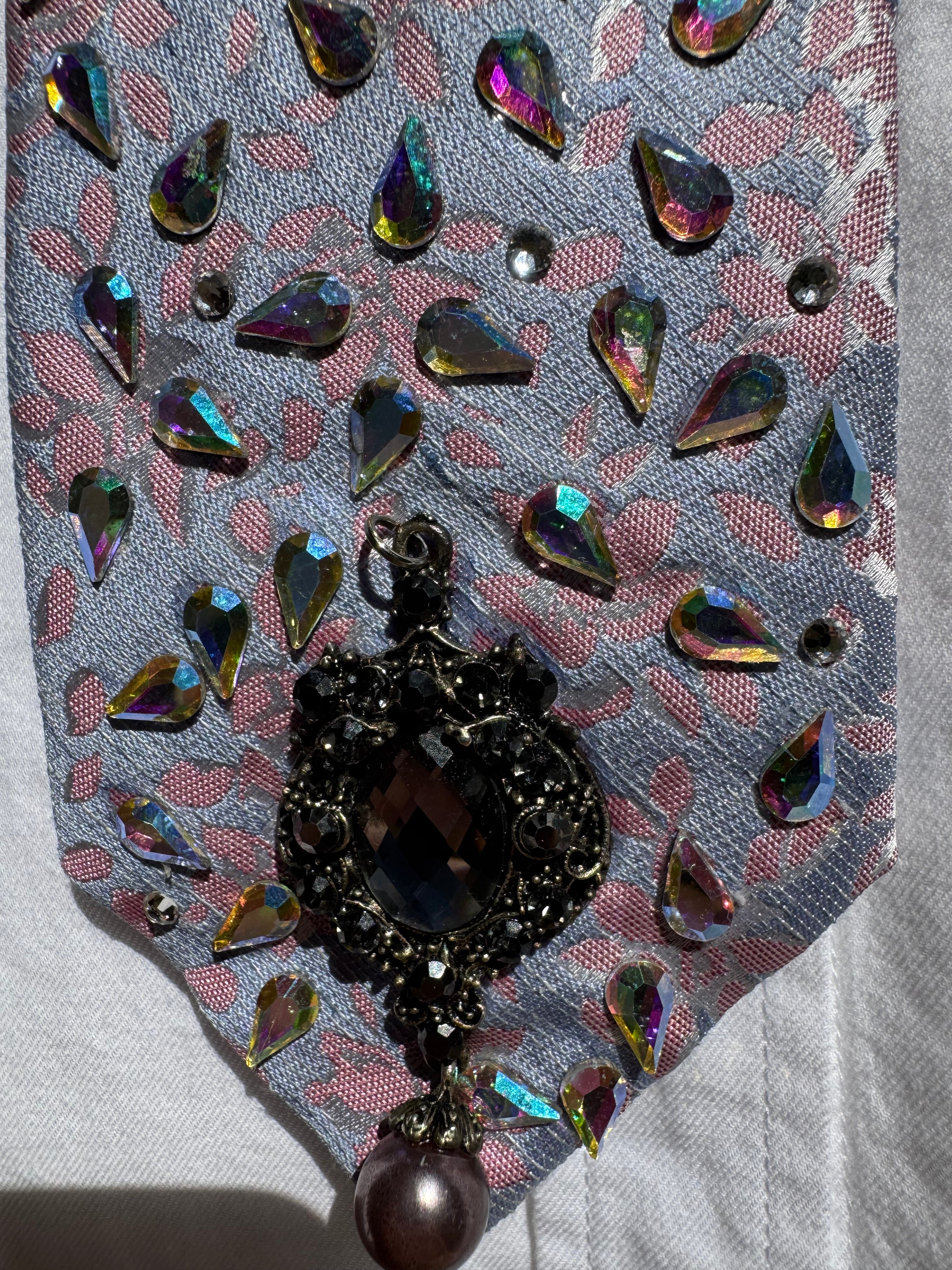 Light Purple and Pink Iridescent Autumn Leaves Royalty Tie