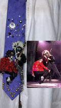 Electric Purple Michael Jackson Hanging Onto Jennifer Batten’s Leg During Eddie Van Halen Guitar Solo For Beat It HIStory Tour 1987 Tie