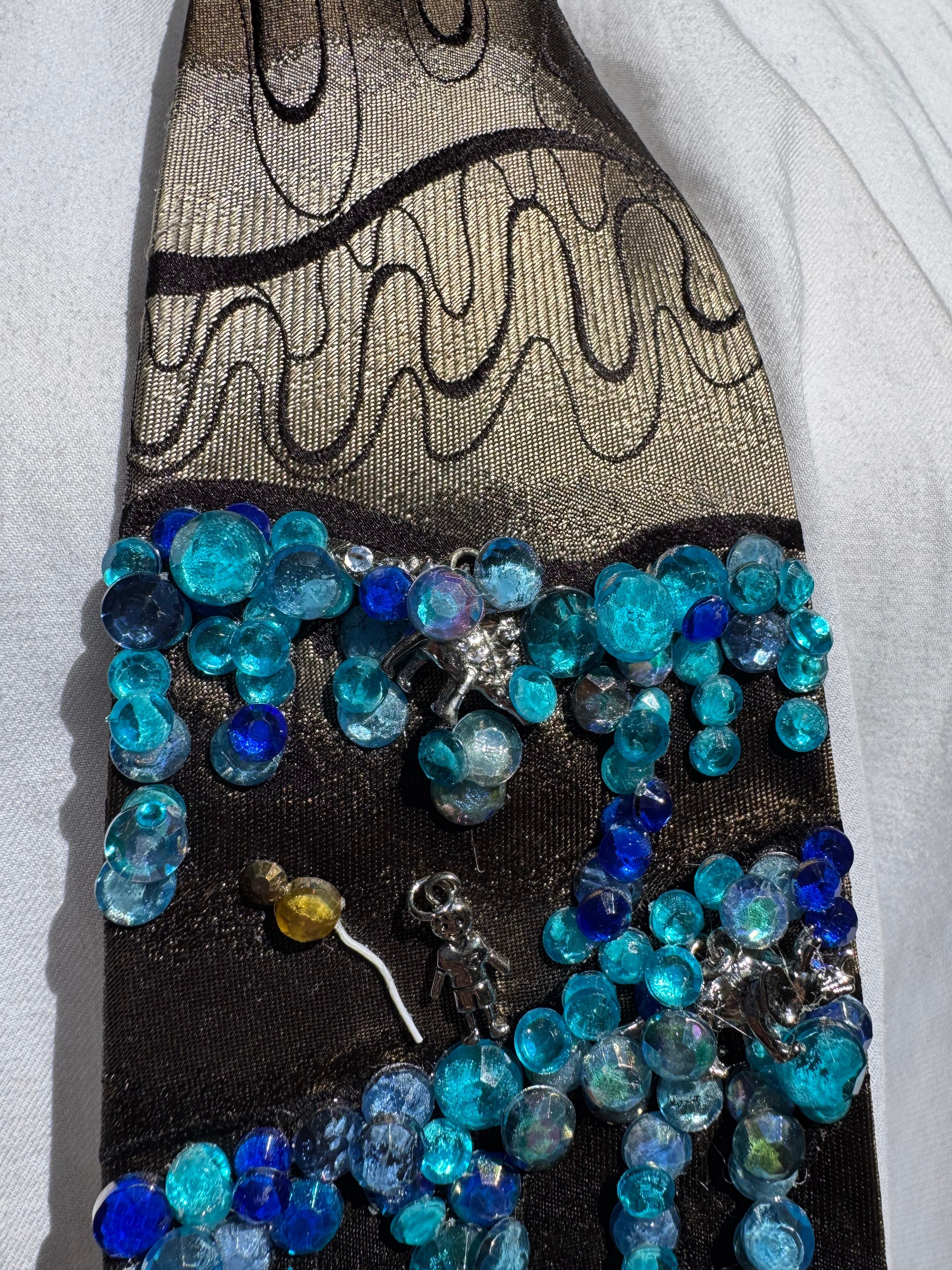 Dark Green Ice Age Ice Cave Exploration Tie