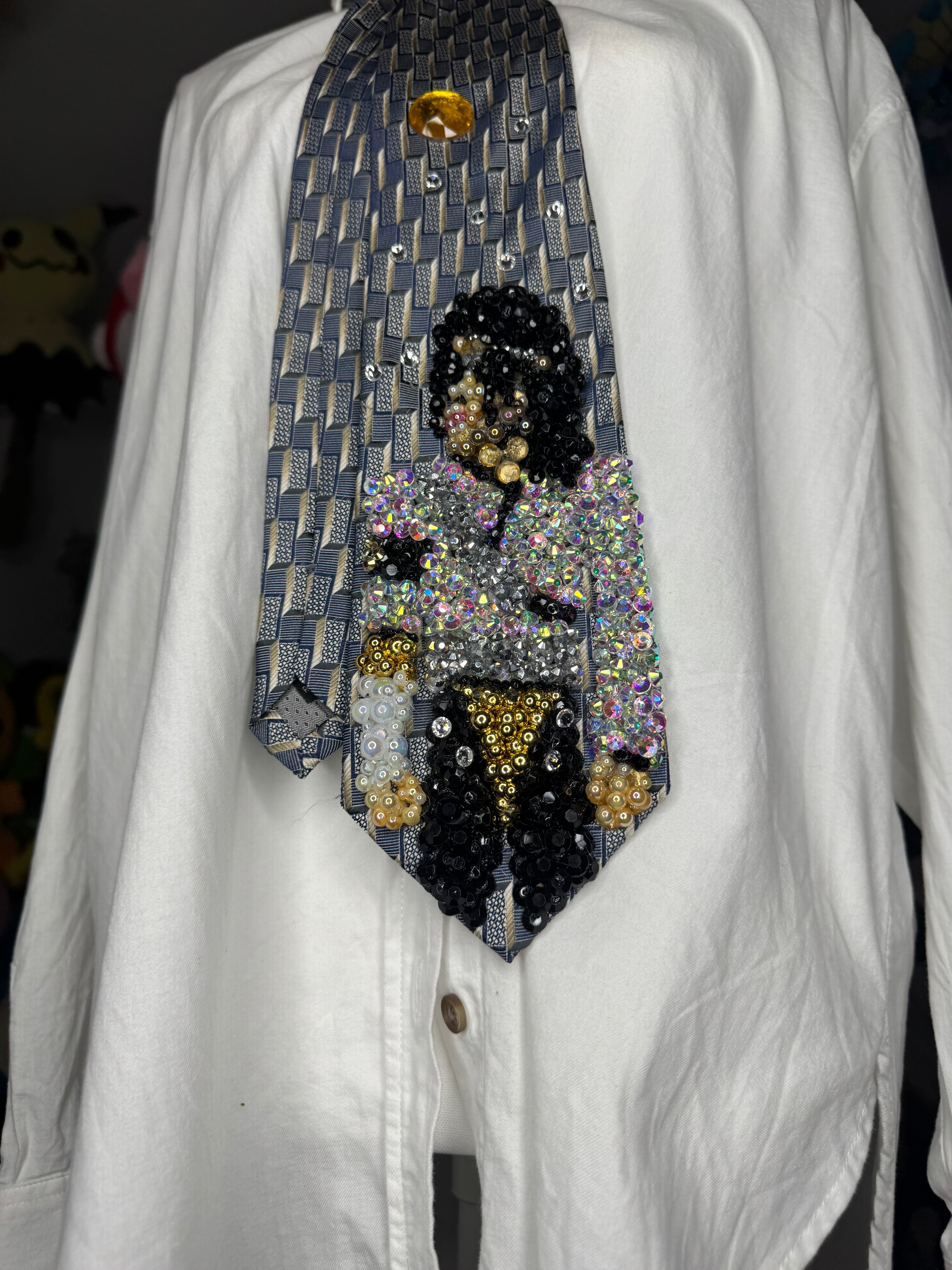 Grey Michael Jackson Iridescent Jackson Aura Farming 3 Minutes At Bucharest Dangerous World Tour 1992 Tie