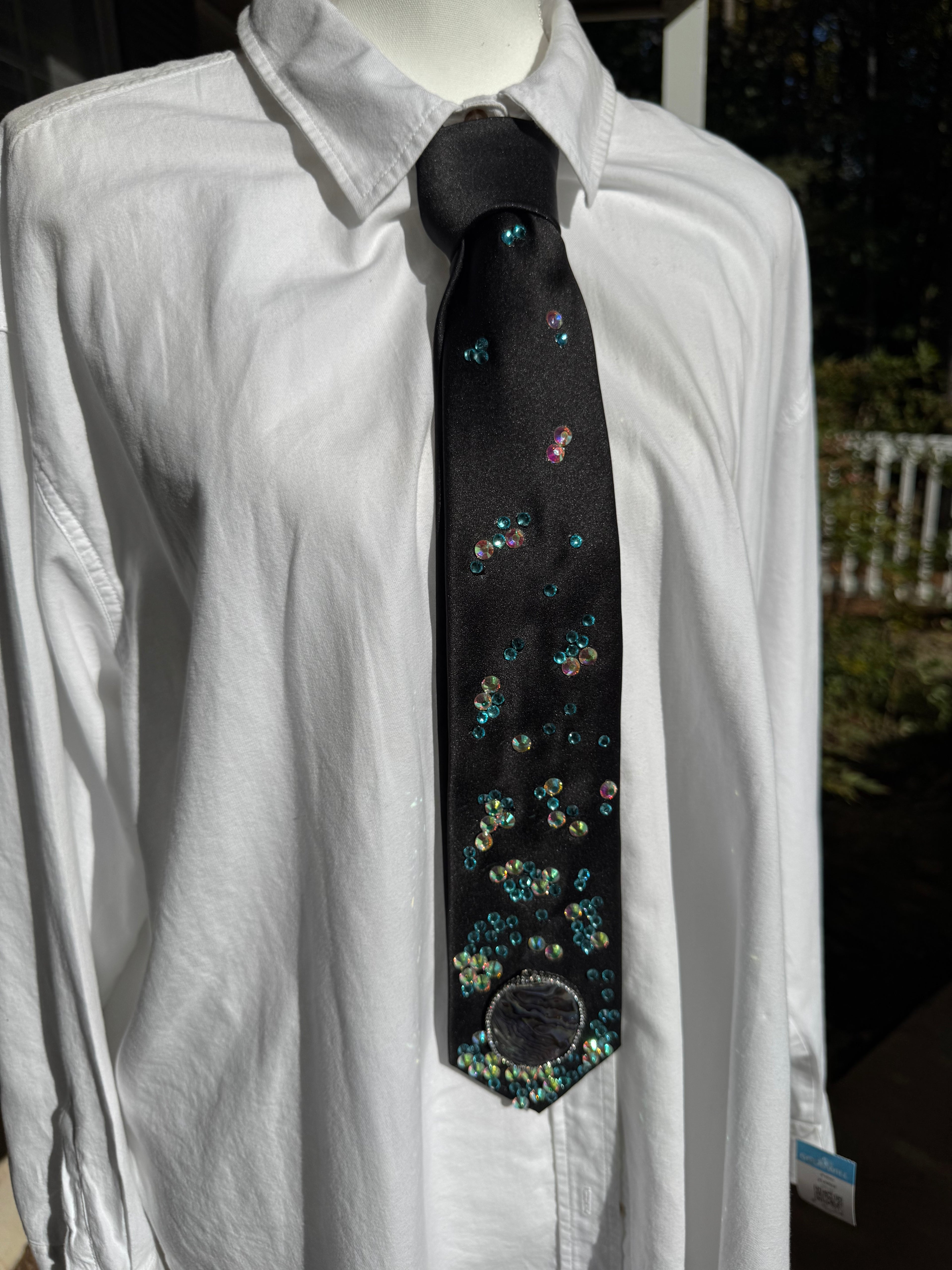Black Marble Rock Nature Royalty Tie