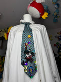 Light Blue Venom Running Through City Spiderman Tie