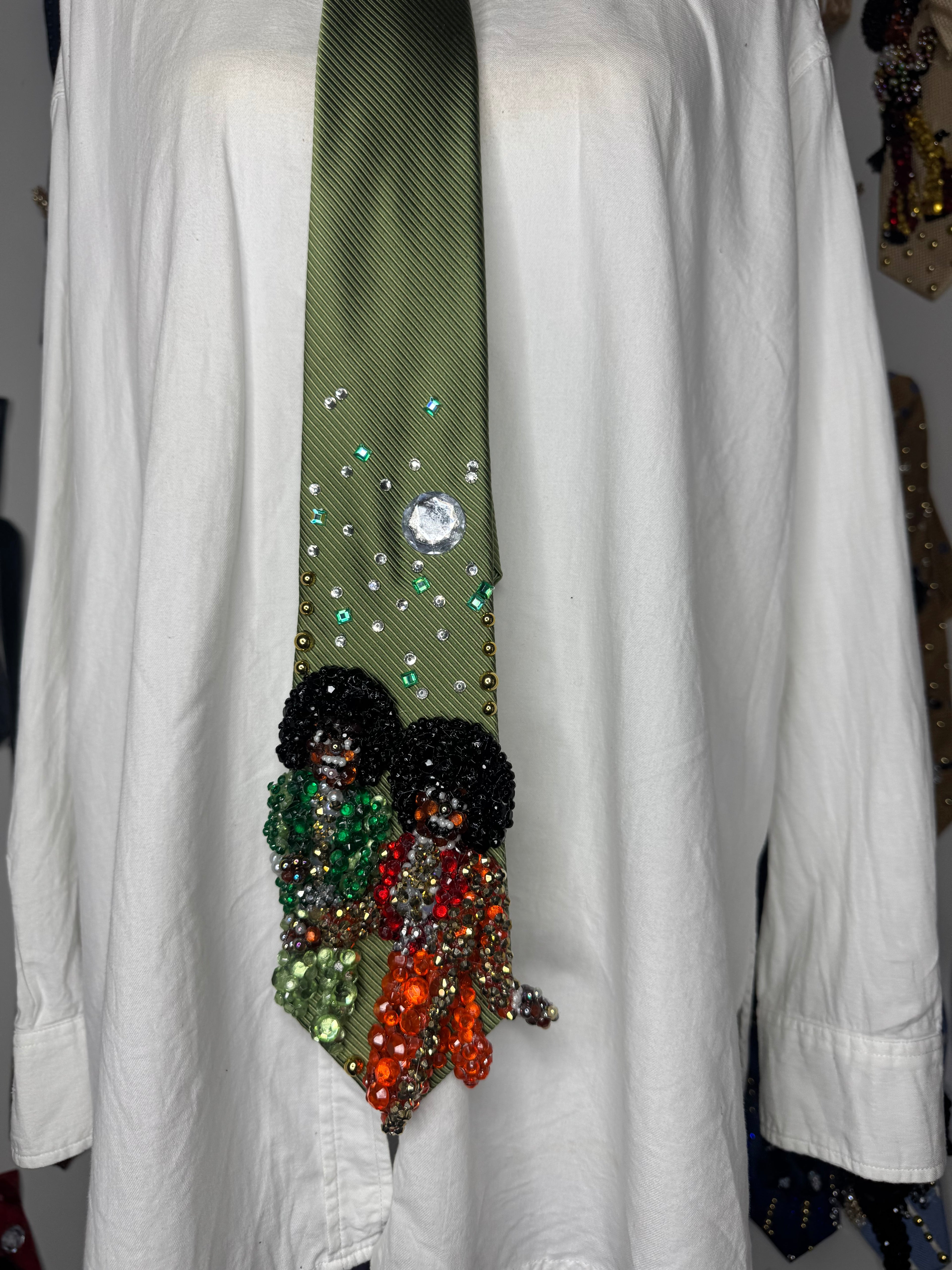 Green Michael and Jackie Jackson Singing “I Am Love” on TV Jackson 5 1975 Tie