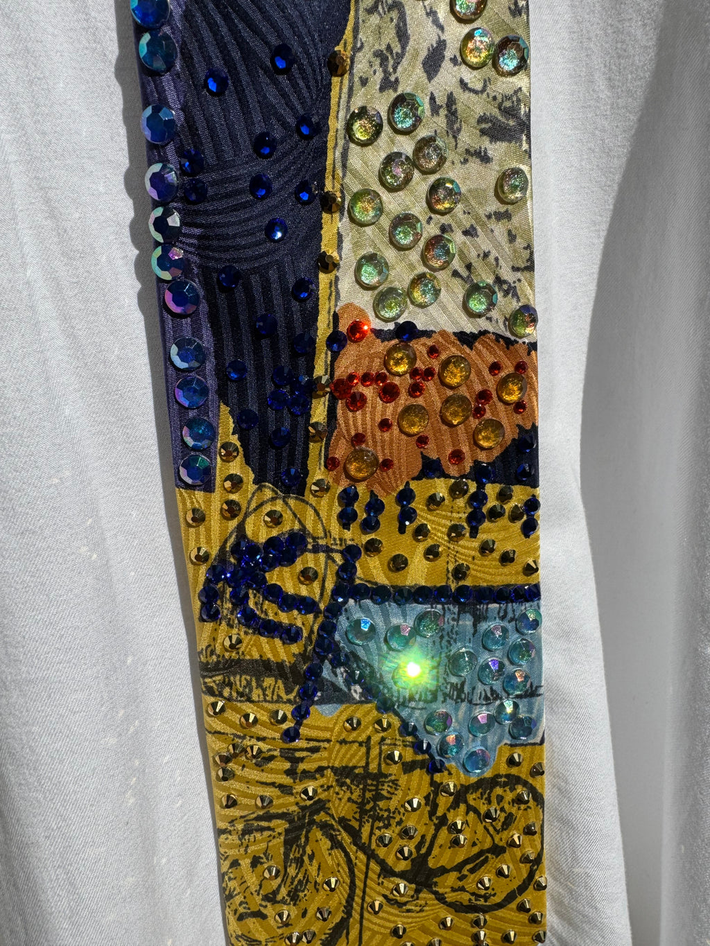 Yellow Marbled Bike Rider Bicycle Tie