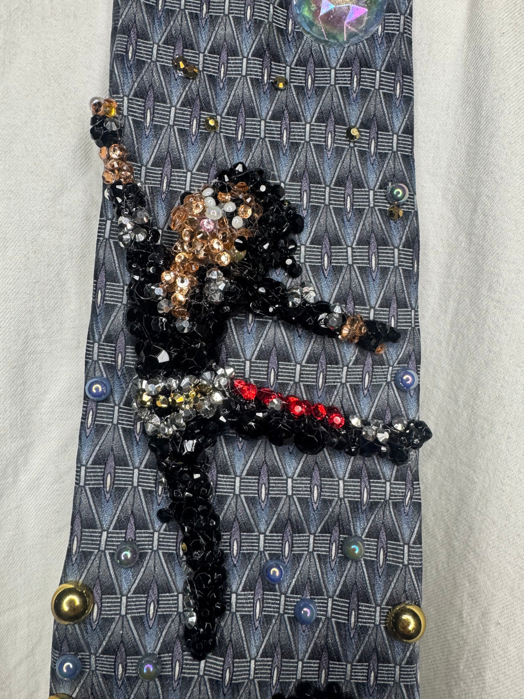 Cyan Blue Michael Jackson Star Jump Double Dance Scene From Bad Short Film Tie