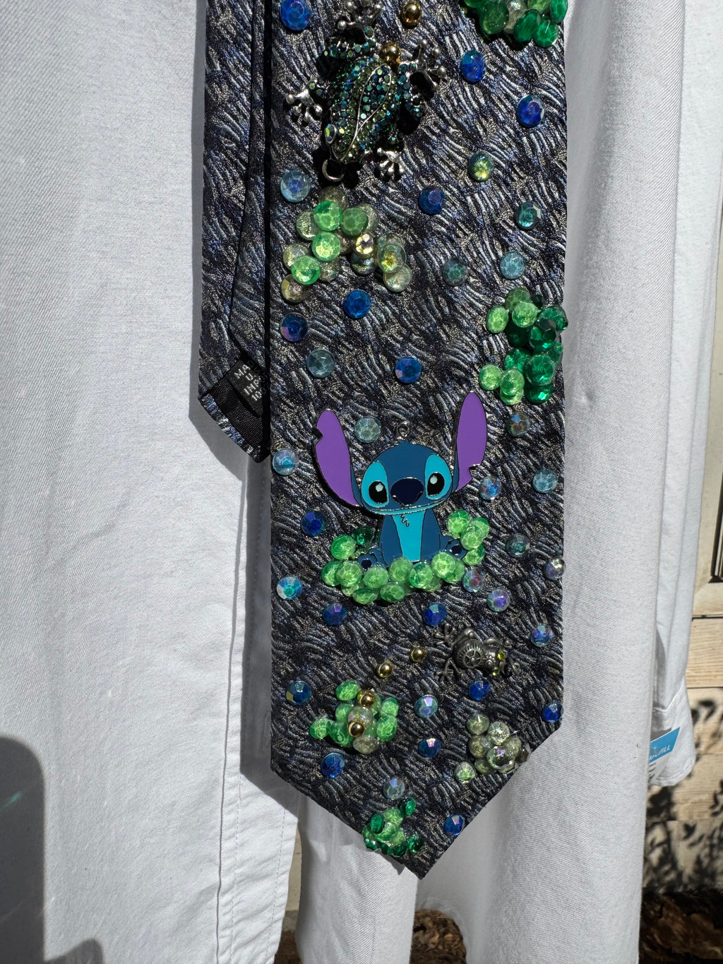 Navy Blue Stitch in Swift Pond Nature Tie