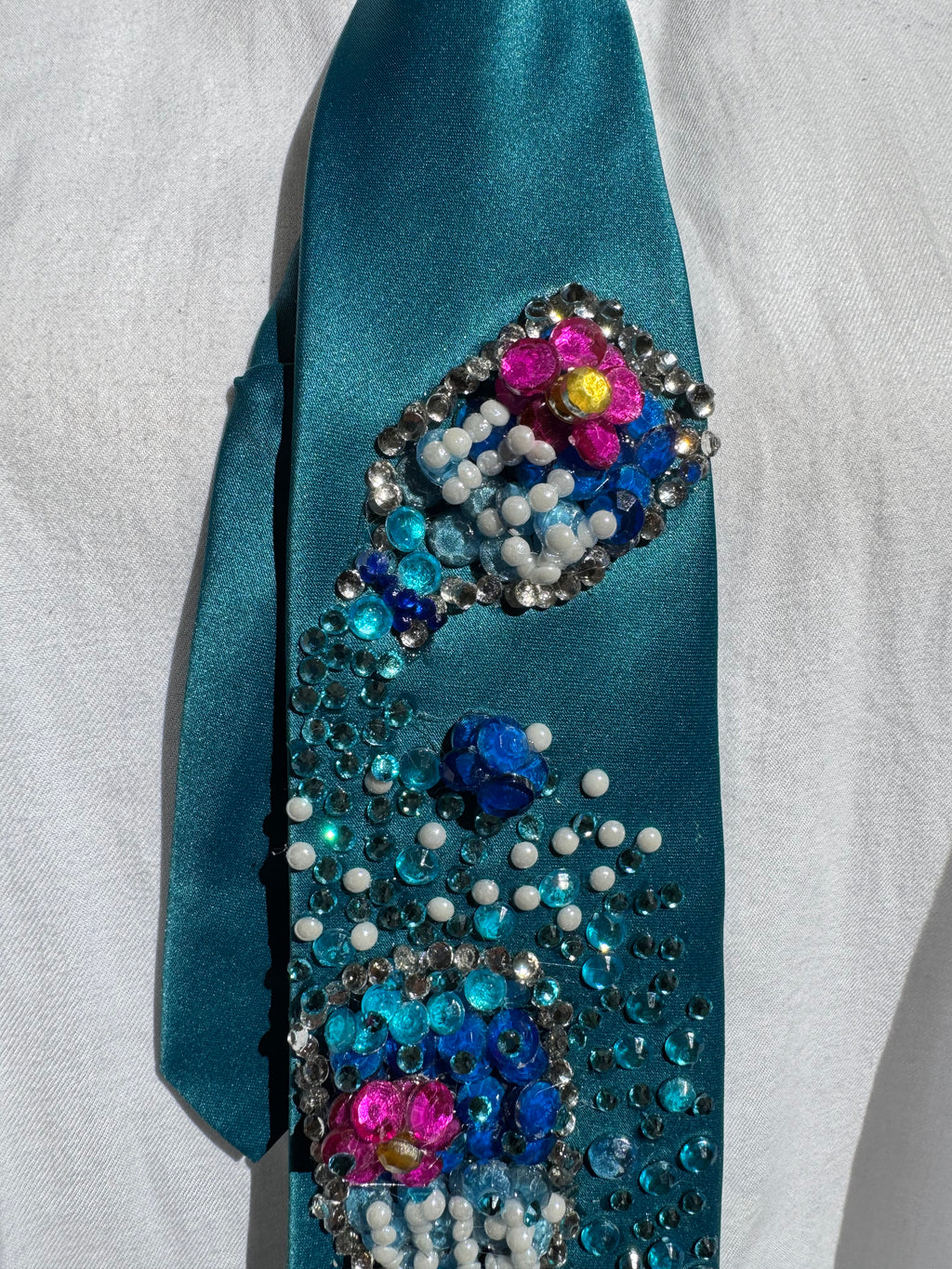 Turquoise Silk Fiji Water Over Fiji Bottle Water Royalty Tie