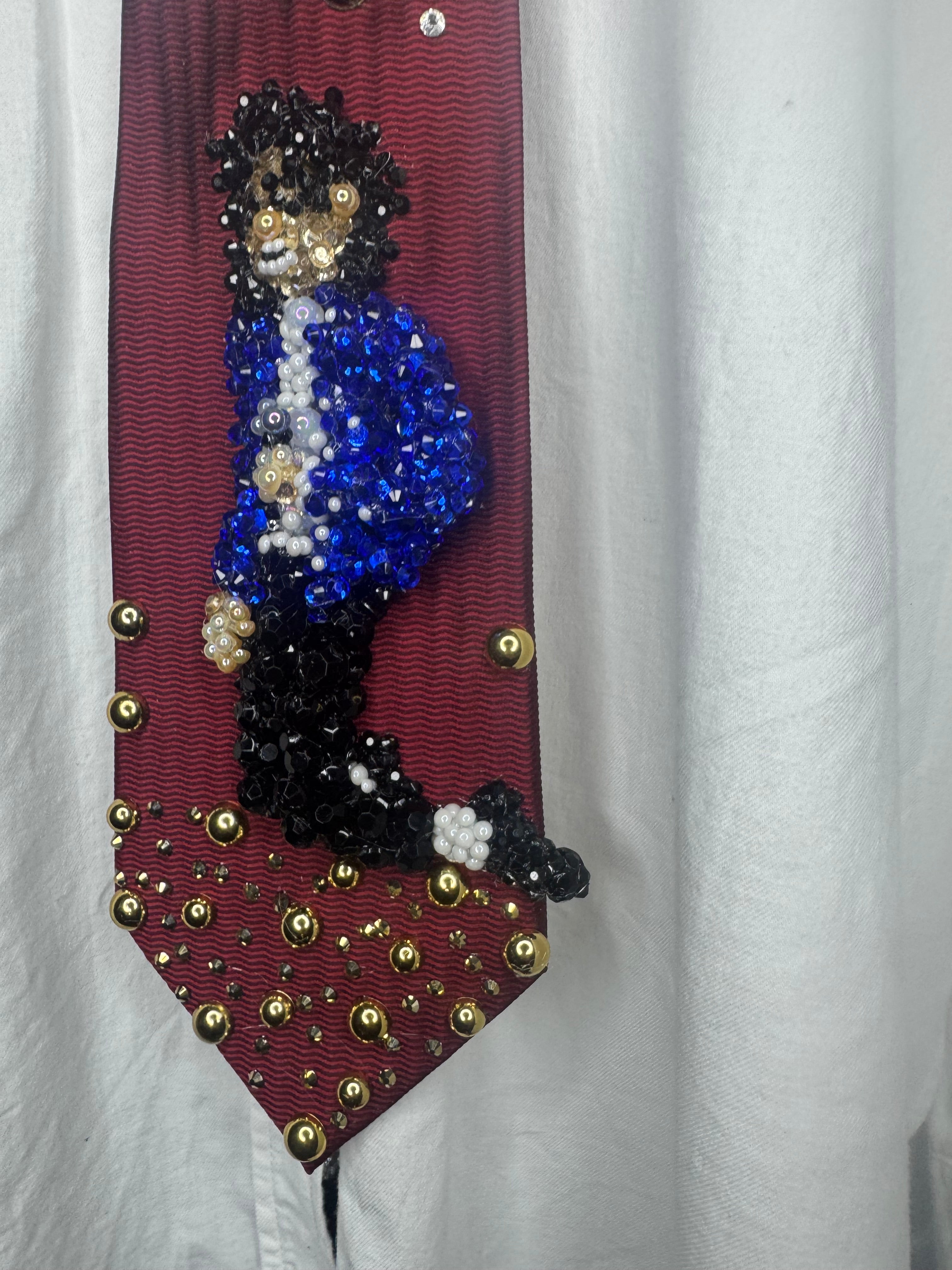 Red Michael Jackson On Knees Singing After Spinning to Man in the Mirror Grammy Awards 1988 Tie