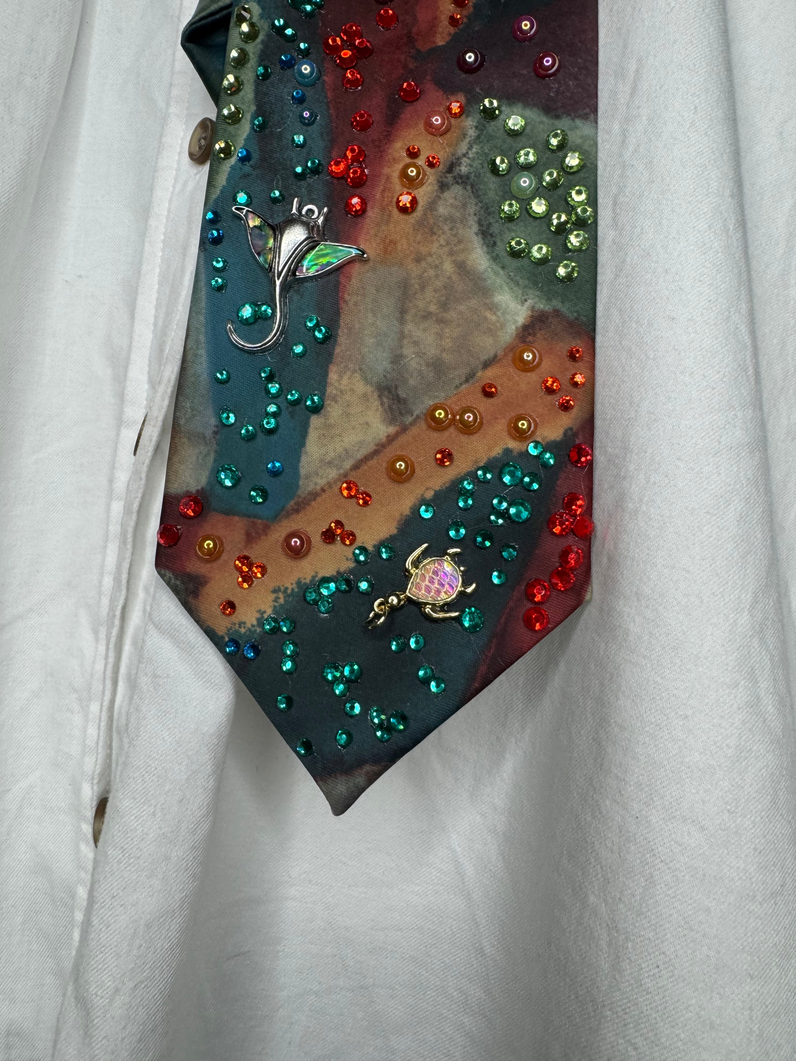 Marbled Ocean Floor Royalty Tie