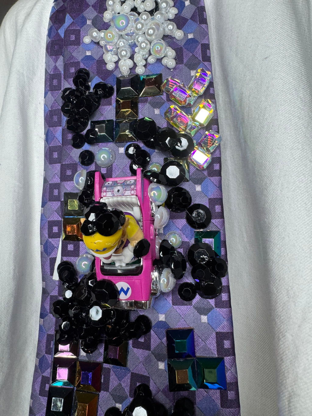 Purple Wario Getting Bloopered On Tetris Road 200cc Mario Kart Tie