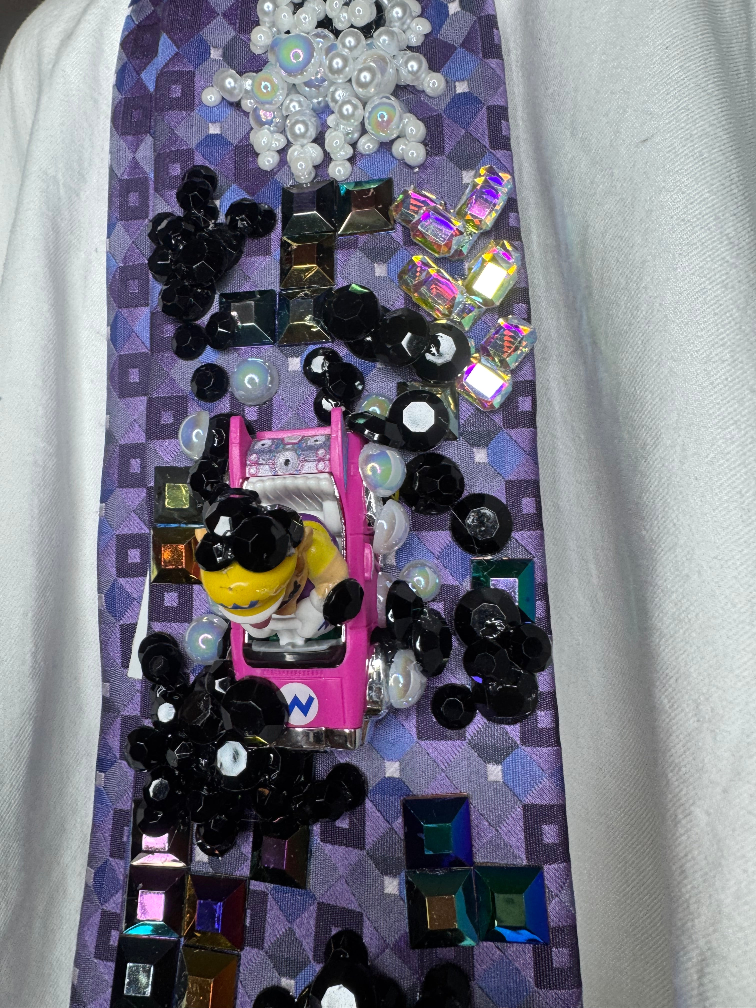 Purple Wario Getting Bloopered On Tetris Road 200cc Mario Kart Tie