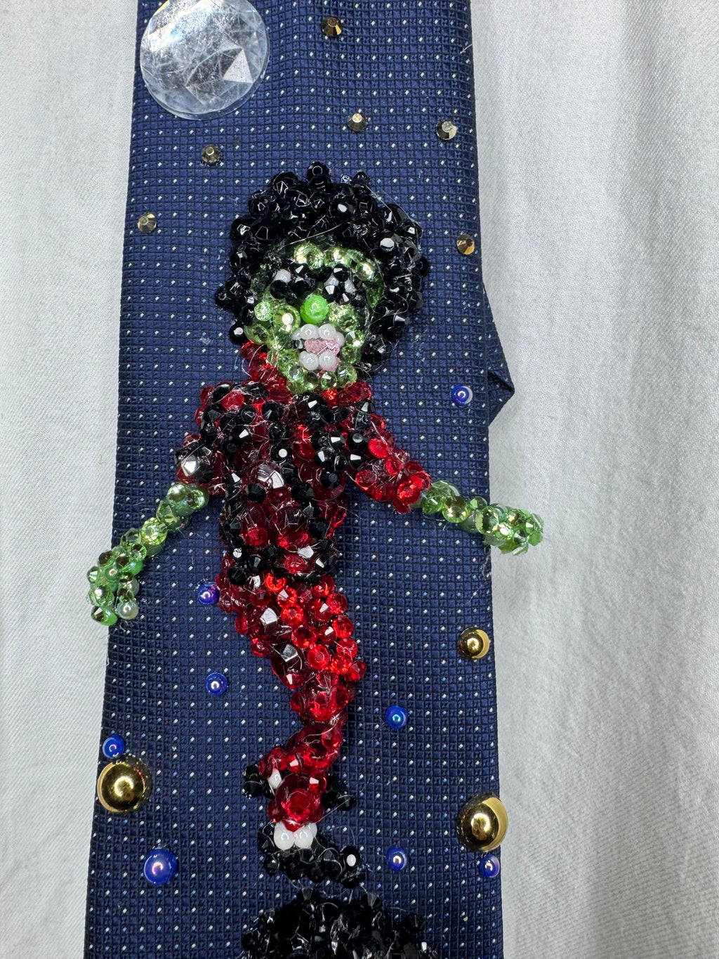 Navy Blue Zombie Michael Jackson Intro Double Dance Scene From Thriller Short Film Tie