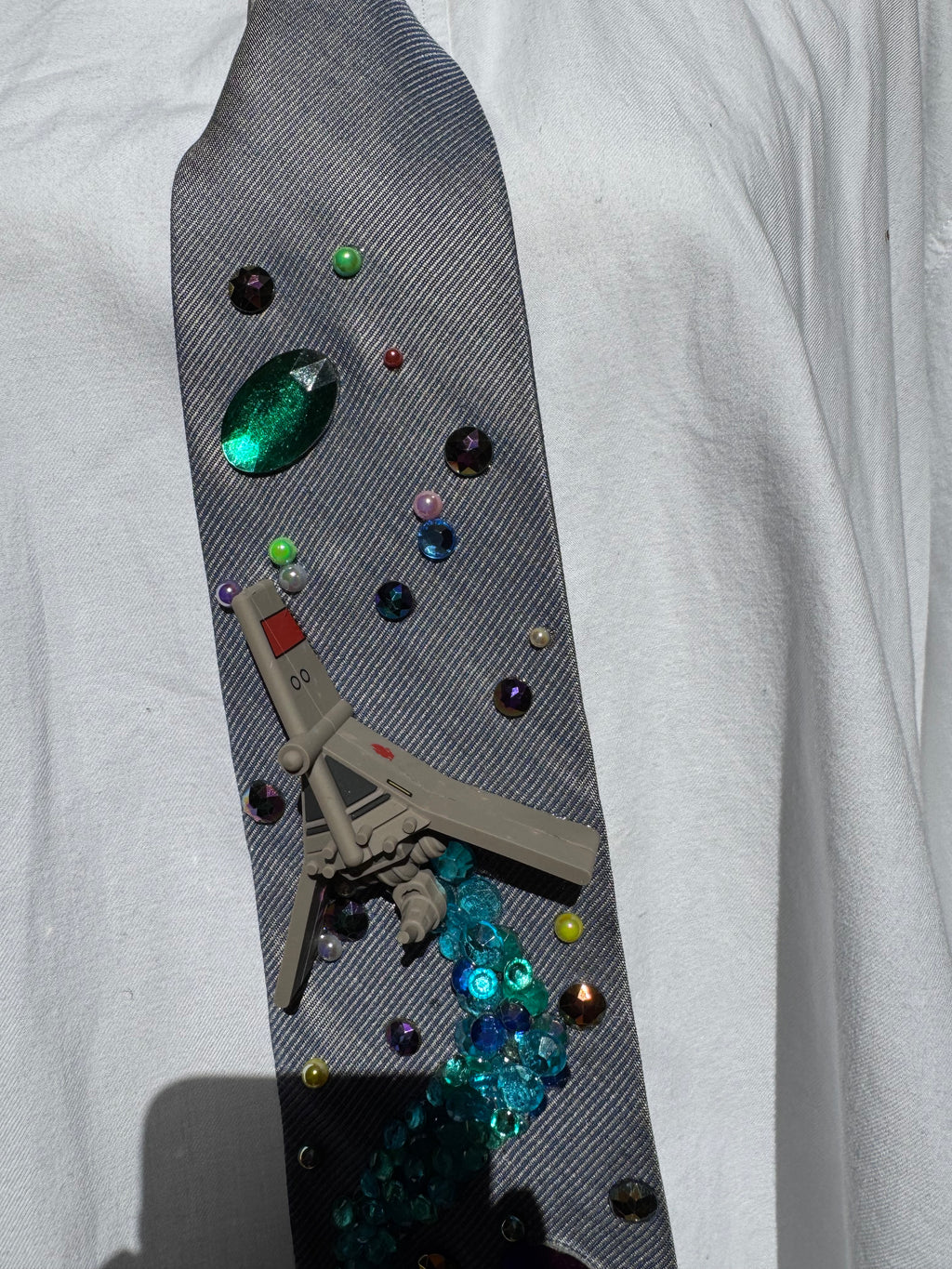 Navy Blue T16 Skyhopper Flying Through Combat Star Wars Tie