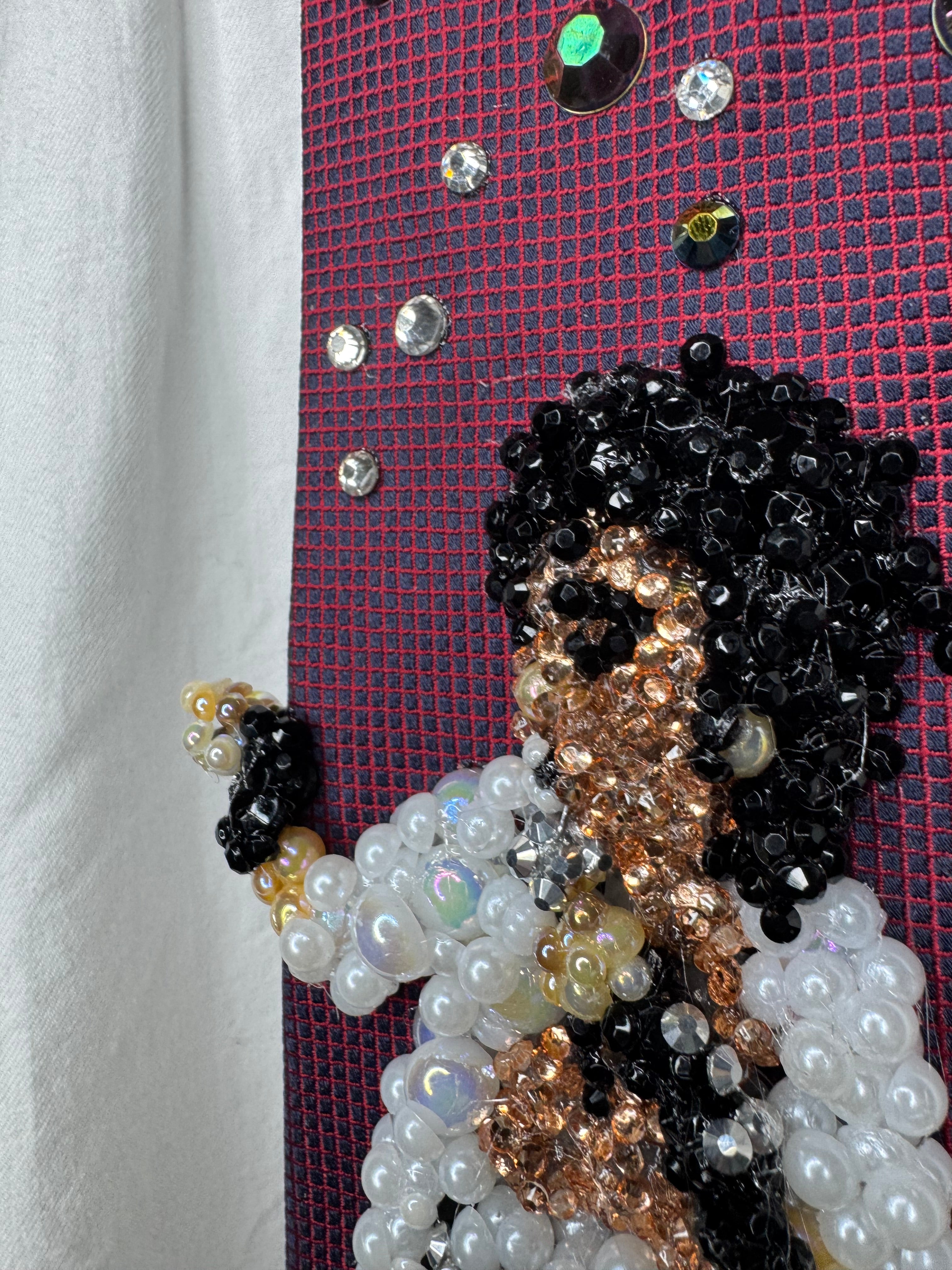 Red Michael Jackson Pointing and Walking To Dirty Diana Bad Tour 1988 Tie