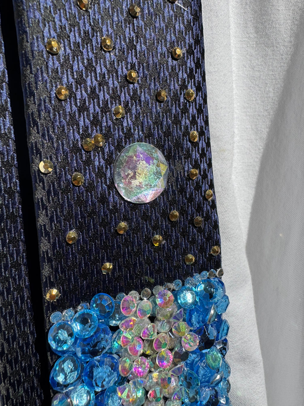 Navy Blue Moonlight Over Ocean Nature Royalty Tie
