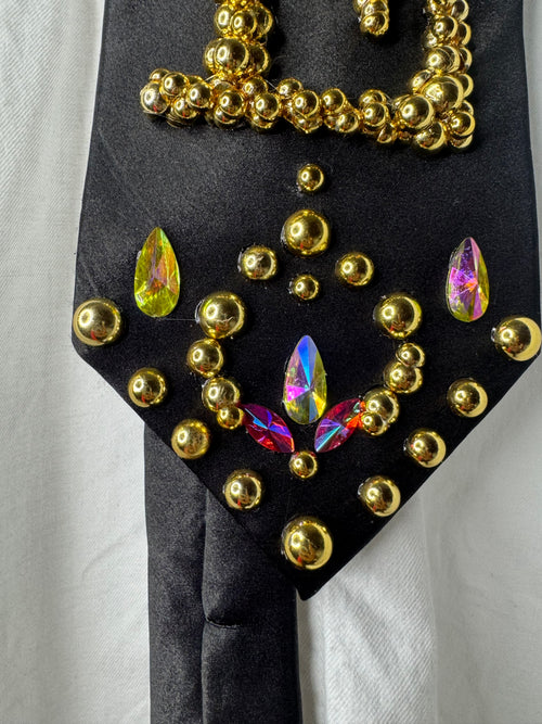 Black Capital Letter E High Class Royalty Tie