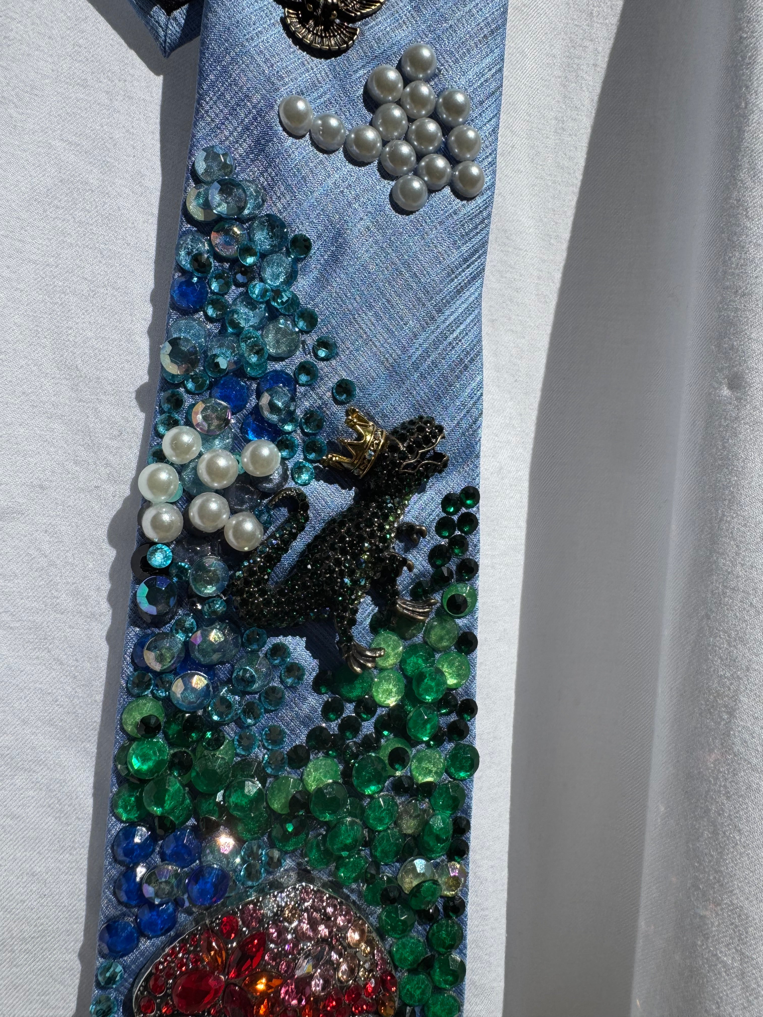 Light Blue Jurassic Park Dinosaur Era Tie