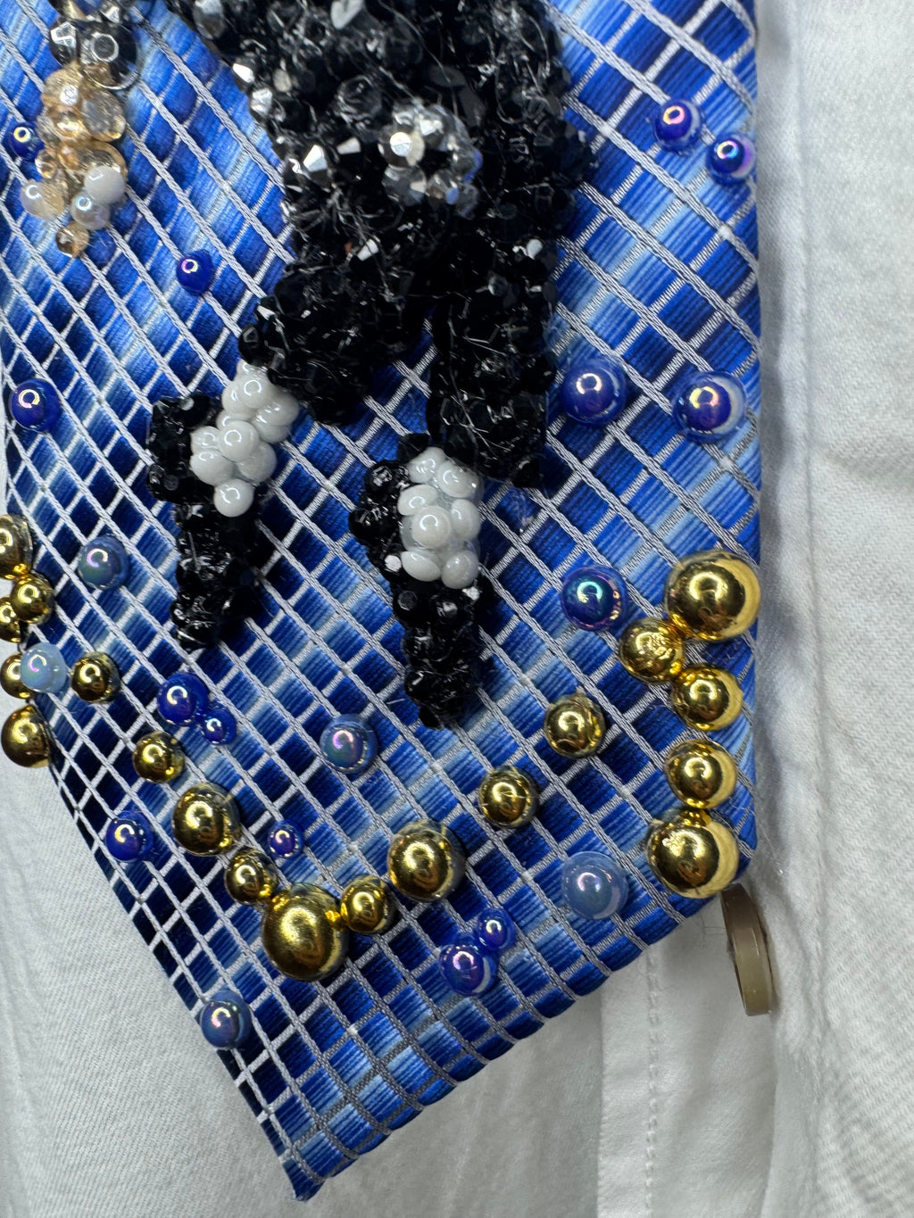 Electric Blue Michael Jackson Doing Toe Stand While Singing Wembly Concert Bad Tour 1987 Tie